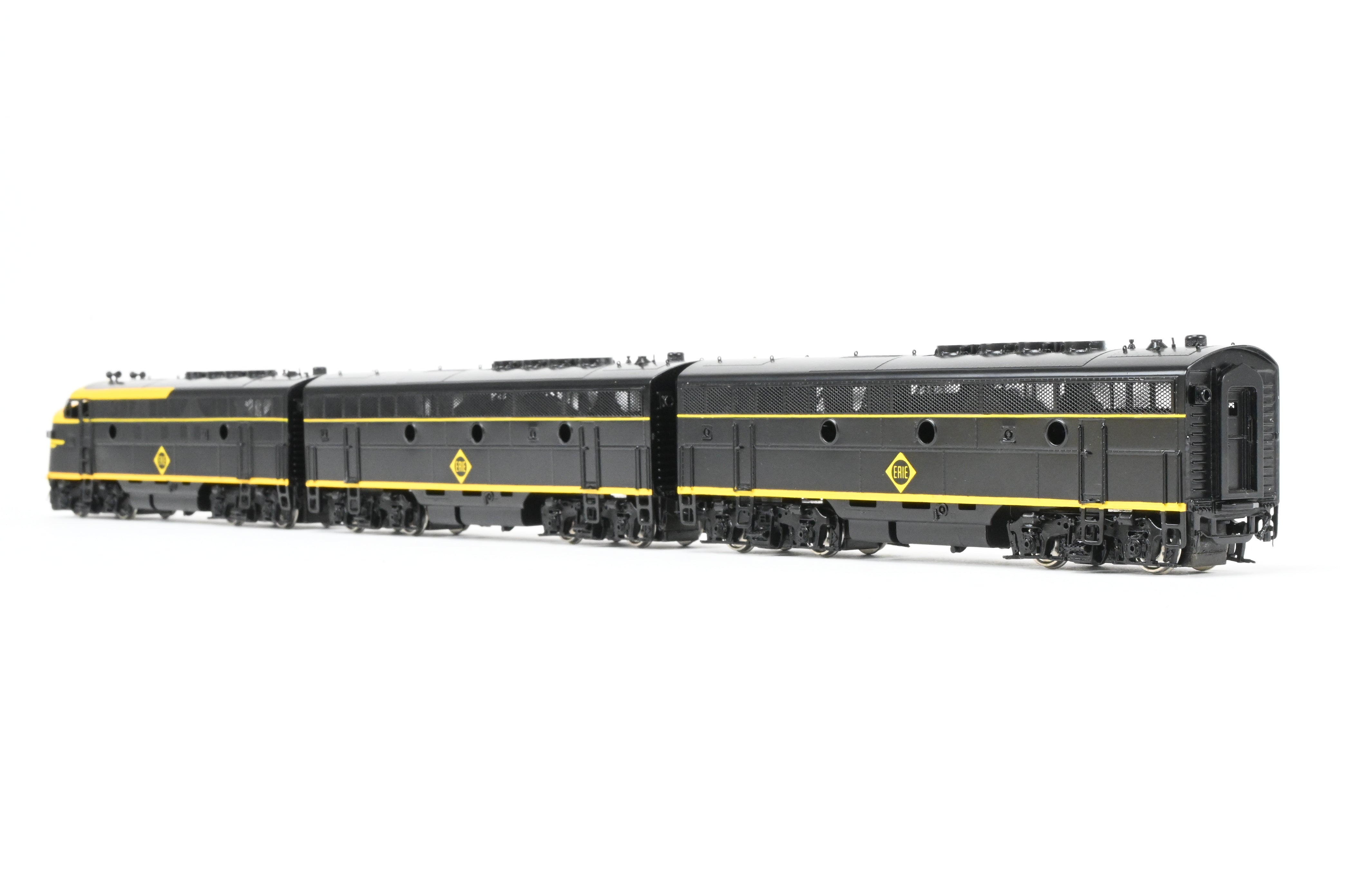 HO Scale Brass Erie Railroad EMD F3A/F3B/F3A 1500 HP Phase II/III FP Set by Oriental Limited