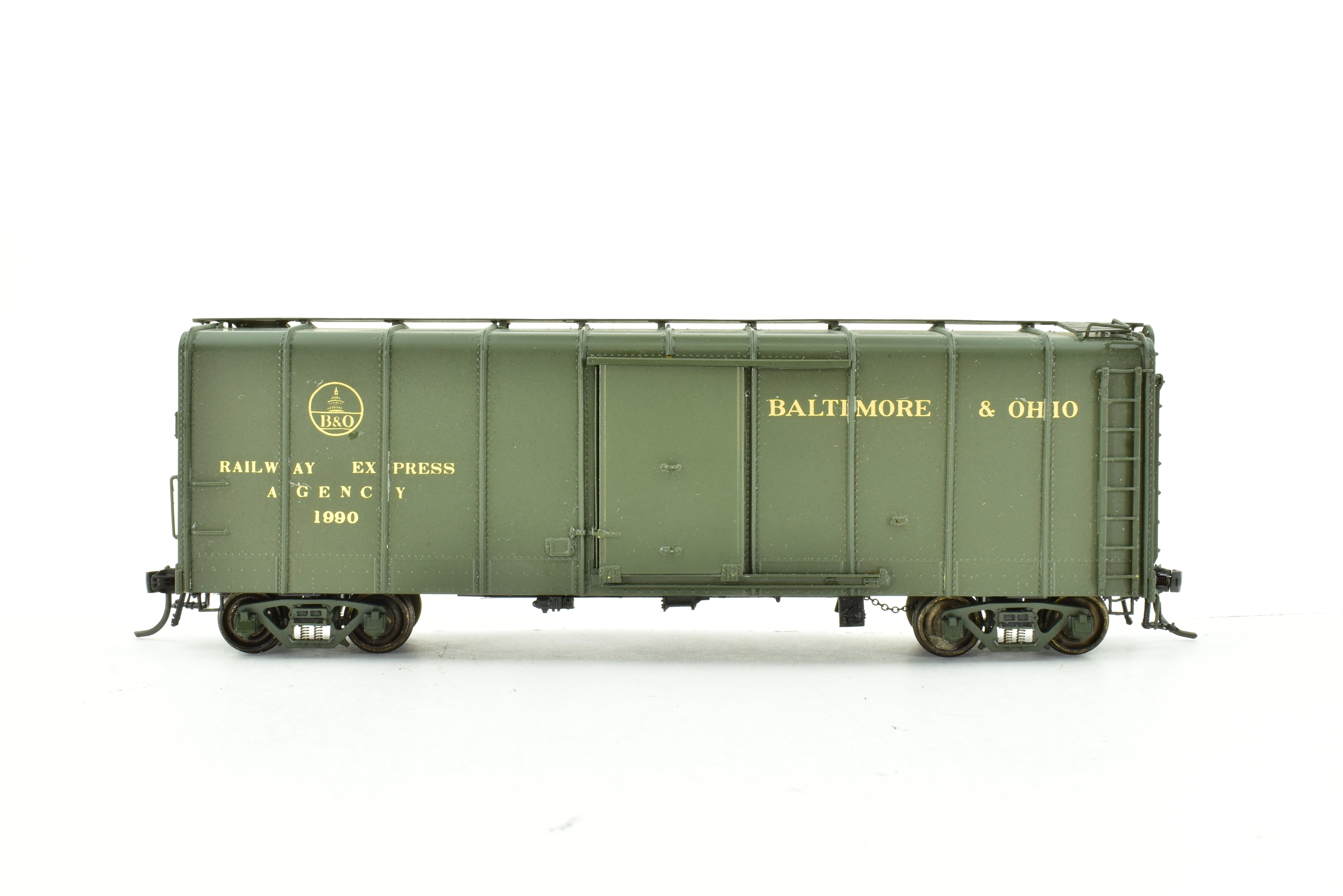 HO Scale Brass Precision Scale Co. Baltimore & Ohio C-16 Express Boxcar Model from 1991, No Original Box Included