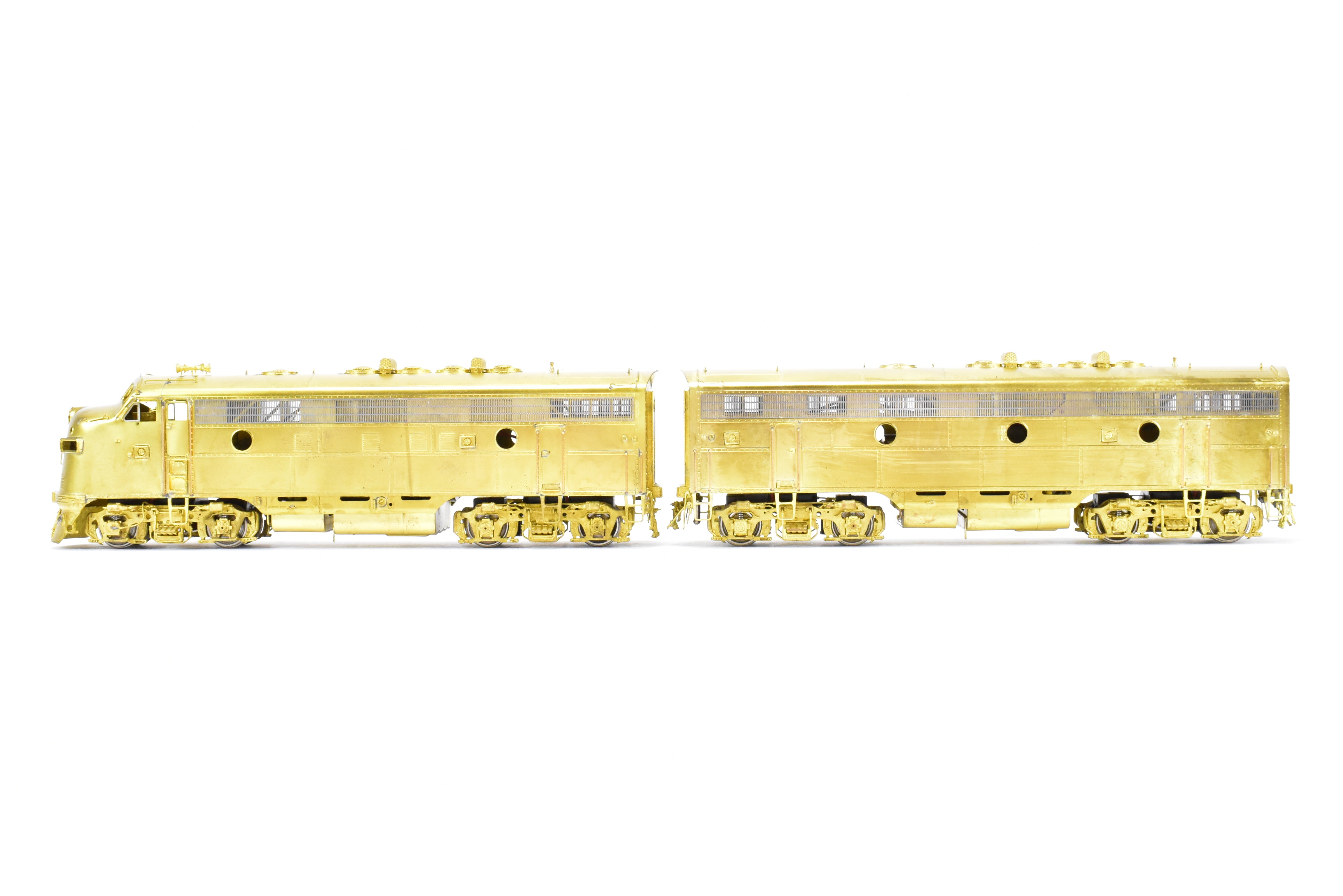 HO Scale Brass Model Train Set by Overland Models Inc. - Union Pacific EMD F7 A/B Freight Locomotives from the Late 1950's Era