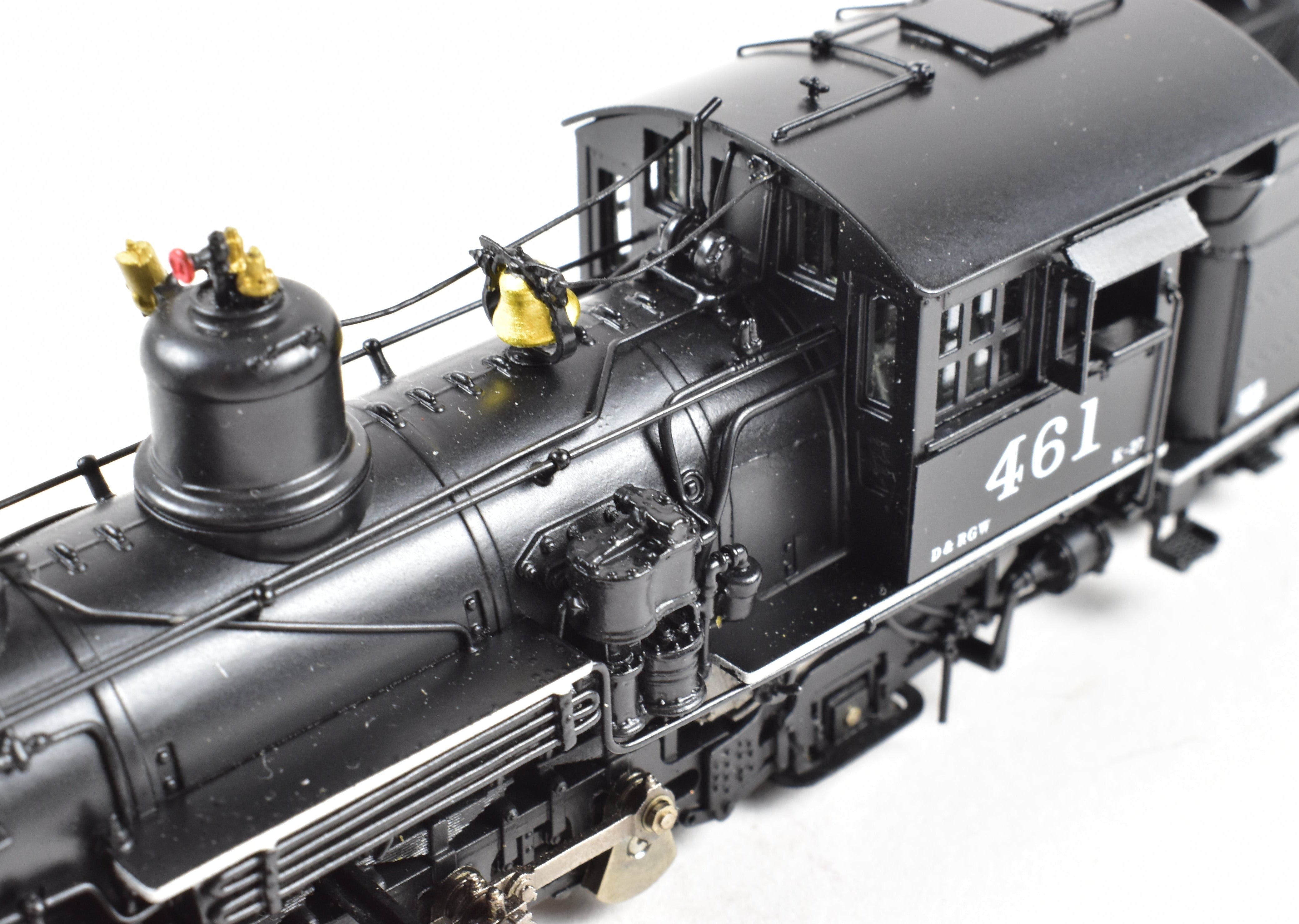 HOn3 Scale Brass Hybrid Model Train - Mountain Model Imports D&RGW (Denver & Rio Grande Western) K - 27 2 - 8 - 2 Locomotive #461 FP