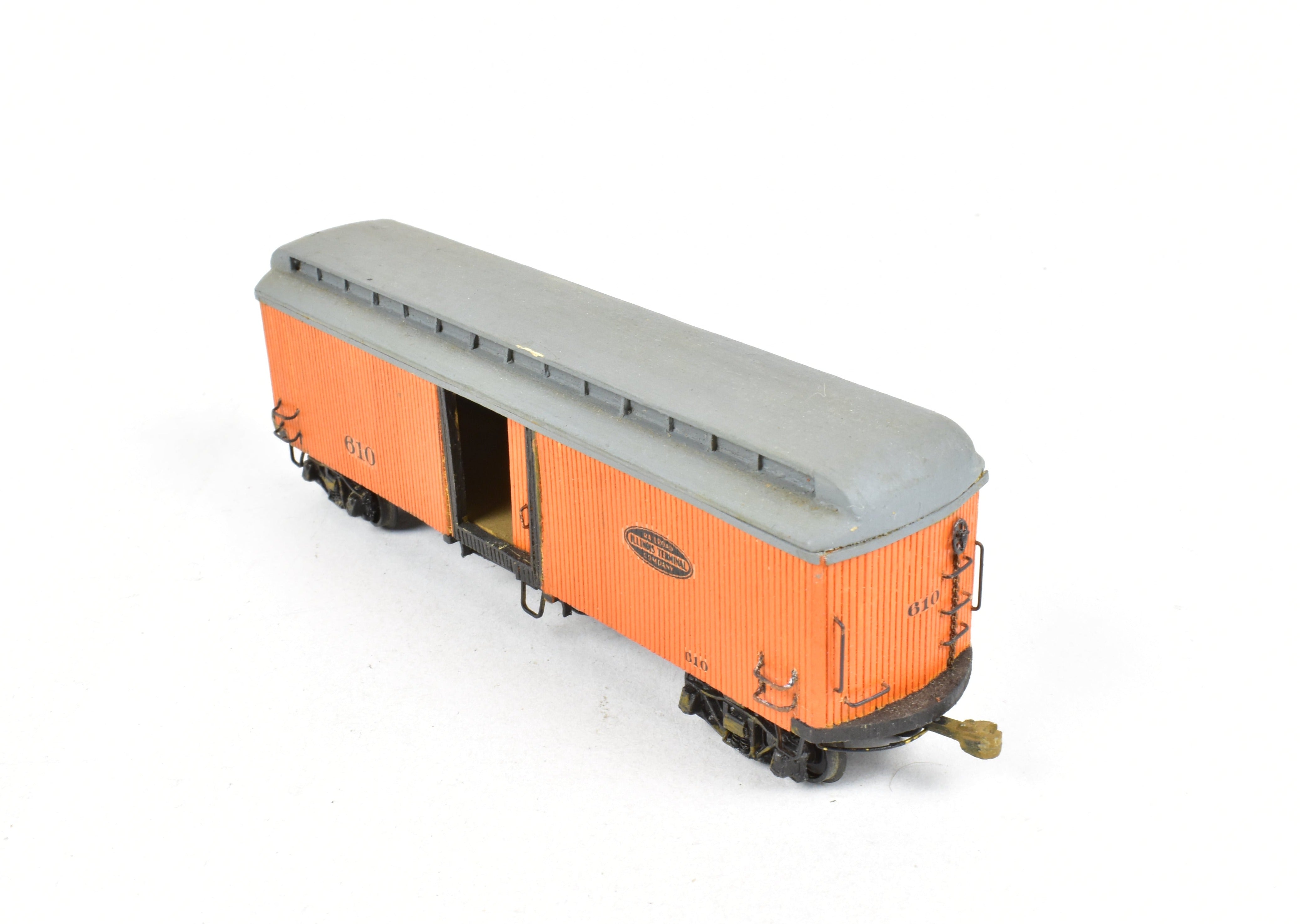 La Belle Woodworking Illinois Terminal Freight/Baggage Trailer #610, Well-Built & Painted
