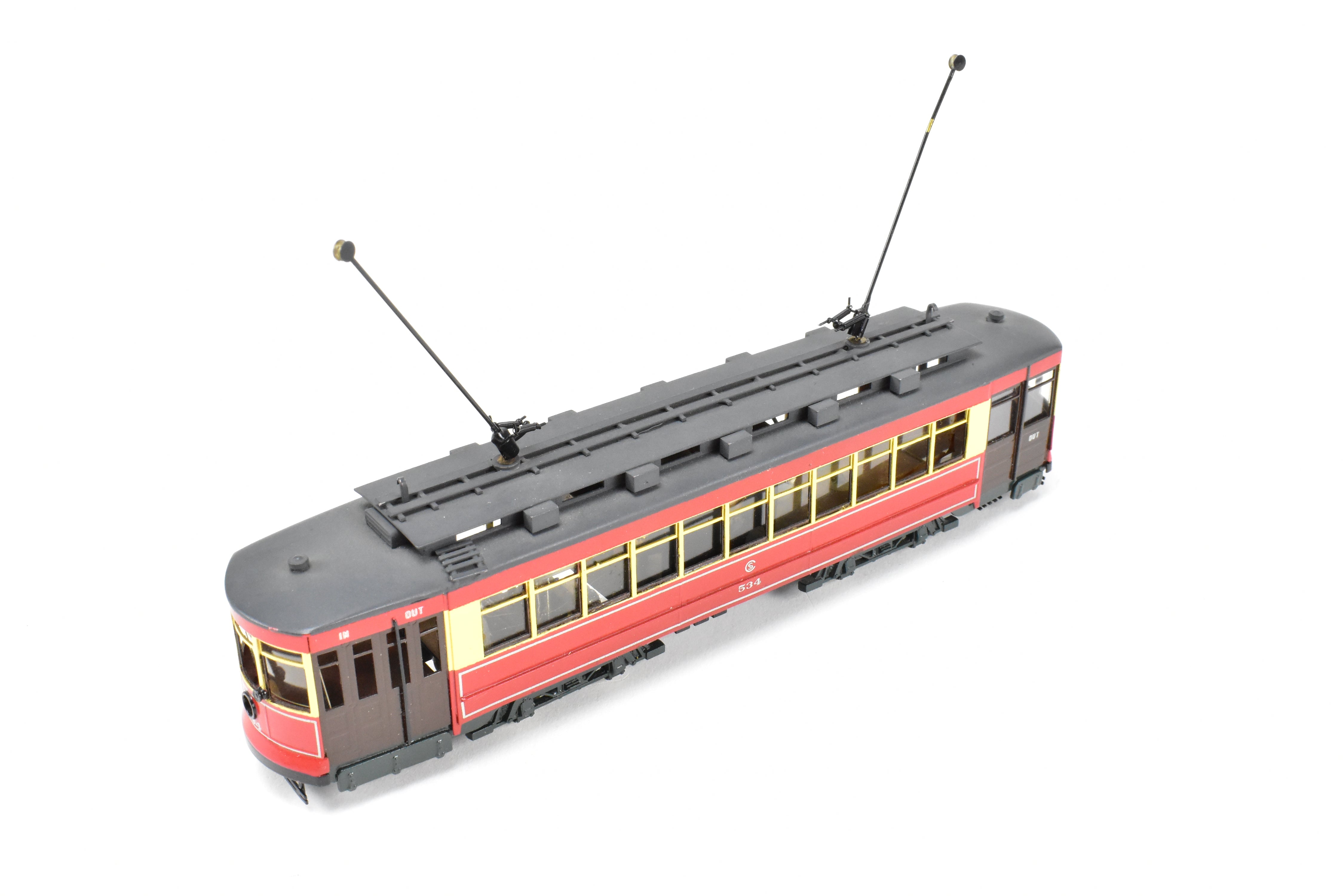 HO Brass Fairfield 343 CSL Chicago Surface Lines Pullman Car #534 Custom Painted