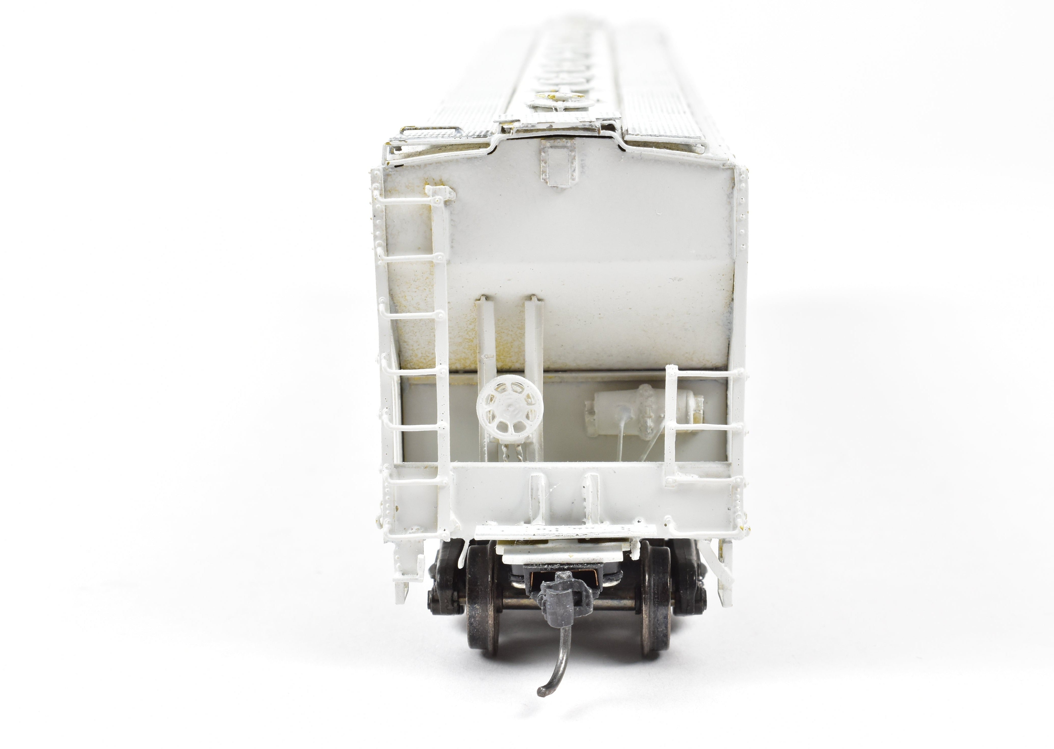 HO Scale Brass Pullman Covered Hopper Model by OMI - Overland Models, Inc. with 5820 Cubic Ft. and Partial Paint Finish for Various Roads