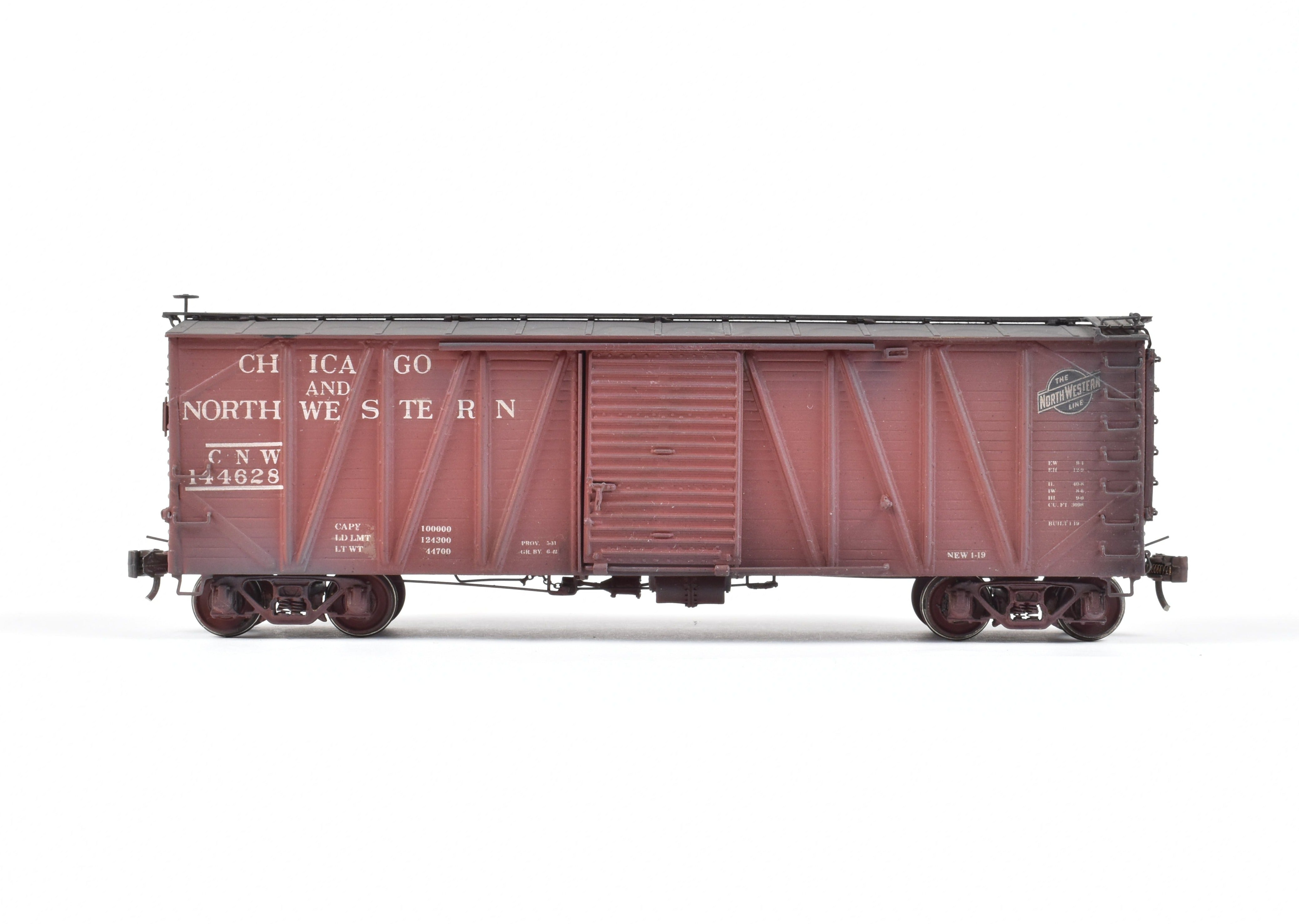HO Brass OMI C&NW Custom Painted USRA Single Sheath Boxcar Model