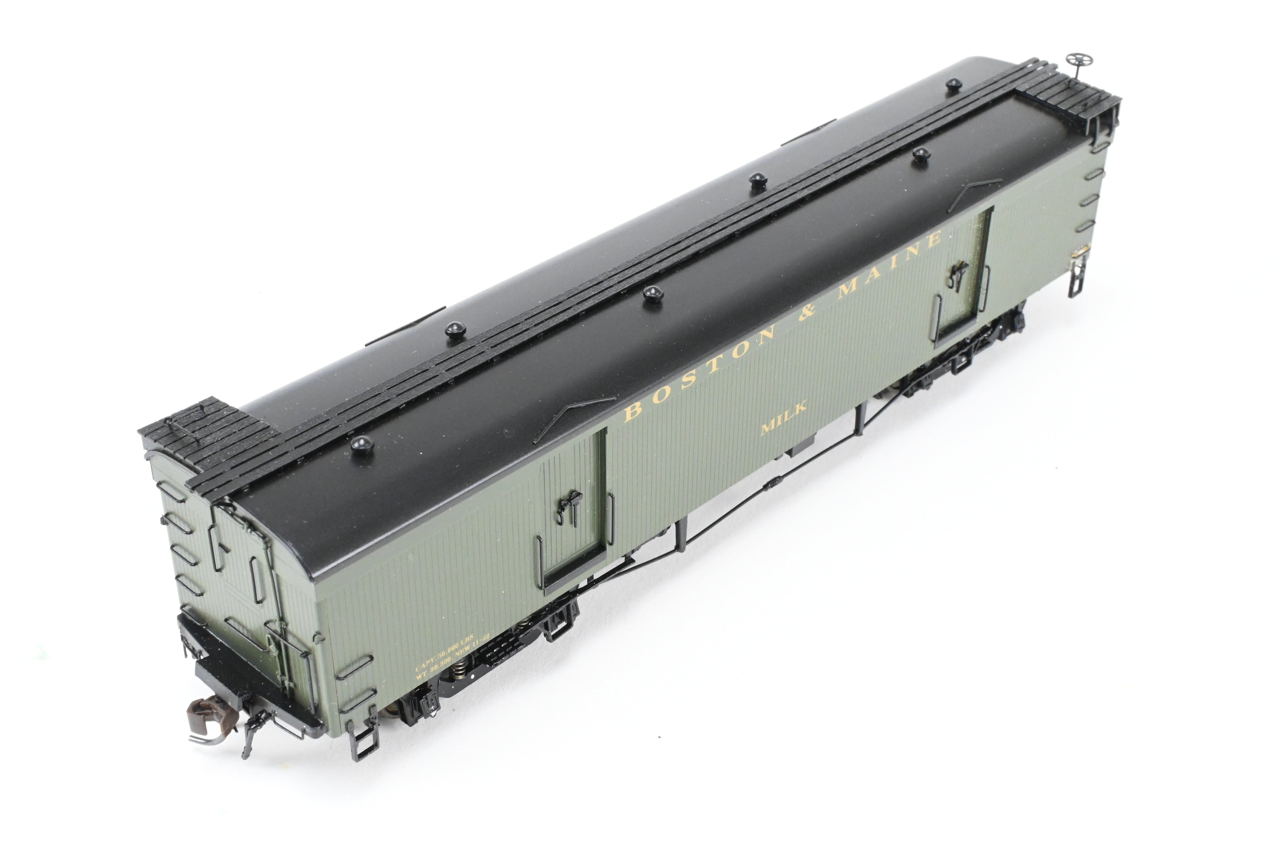 HO Scale Brass Model Railworks B&M - Boston & Maine 4-Door Wood Milk Car 1600 Series Ice Cooled Freight Product