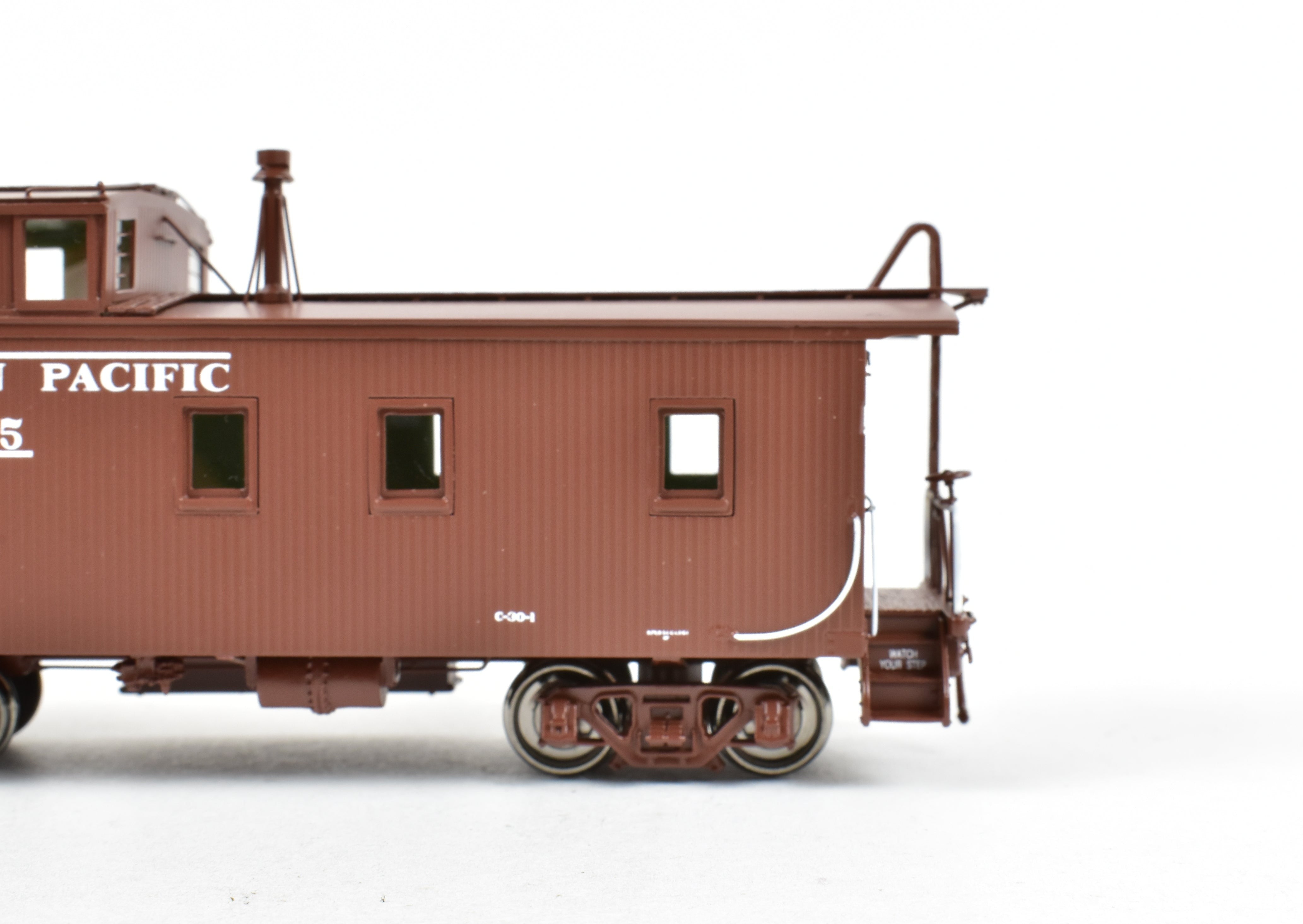 HO Scale Brass CIL Southern Pacific Wood Side Caboose Straight Side Cupola Class C - 30 - 1 Model Train FP No. 185 by Challenger Imports