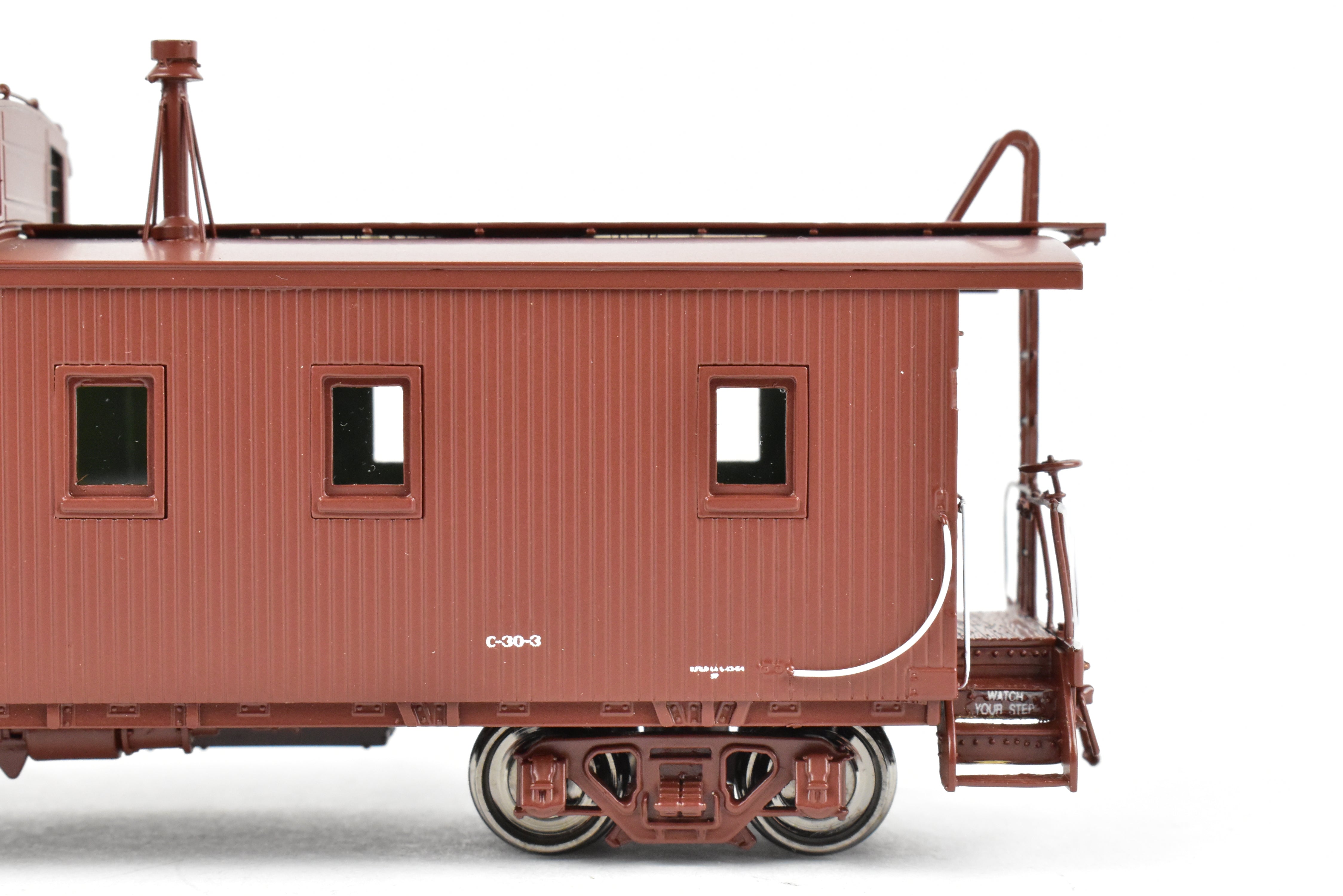HO Scale Brass CIL - Challenger Imports Southern Pacific Wood Side Caboose Model with Slant Side Cupola, Class C - 30 - 3, Freight Car No. 56