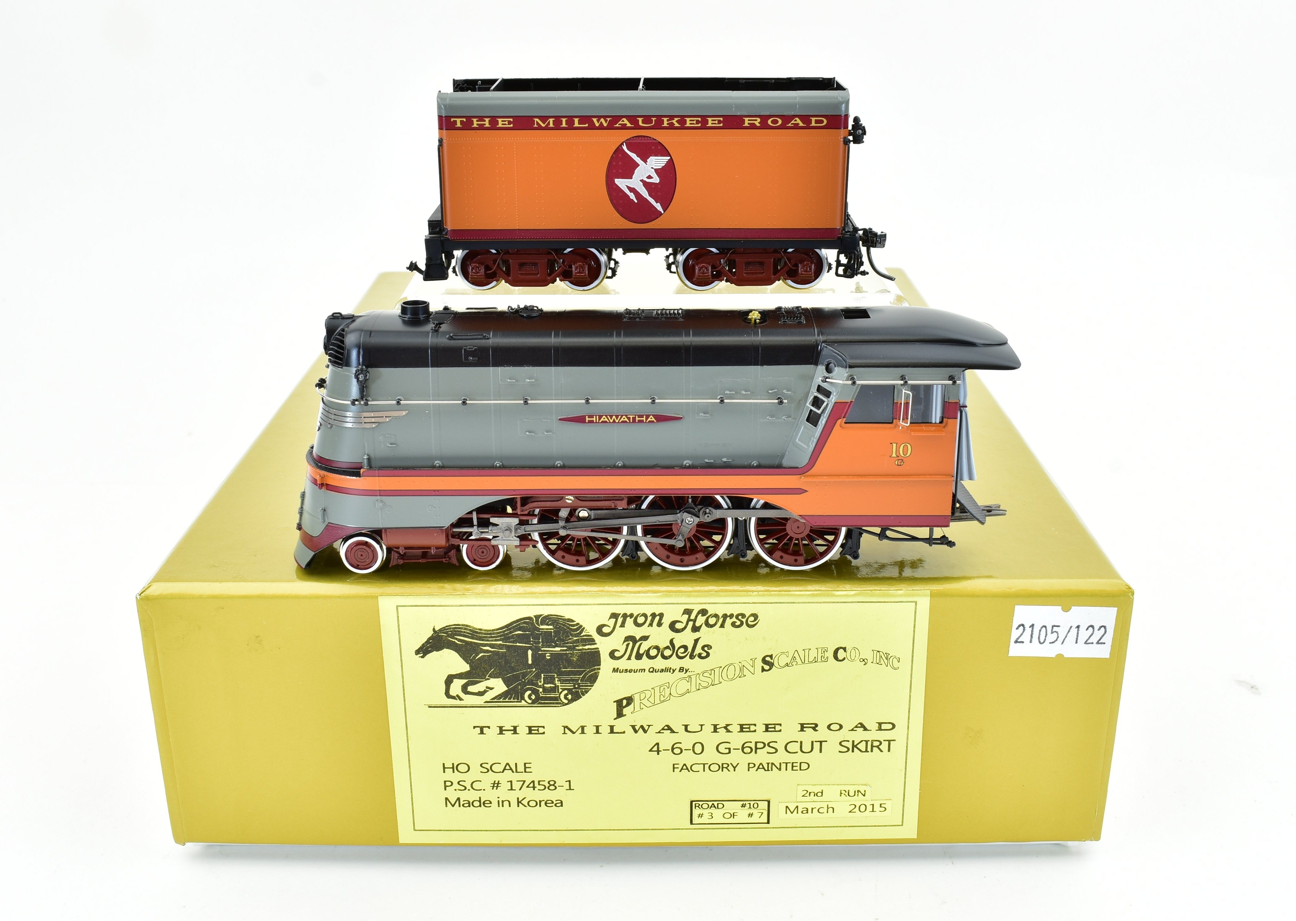 HO Scale Brass Precision Scale Co. Milwaukee Road 4-6-0 G-6PS Cut Skirt FP #10 Model