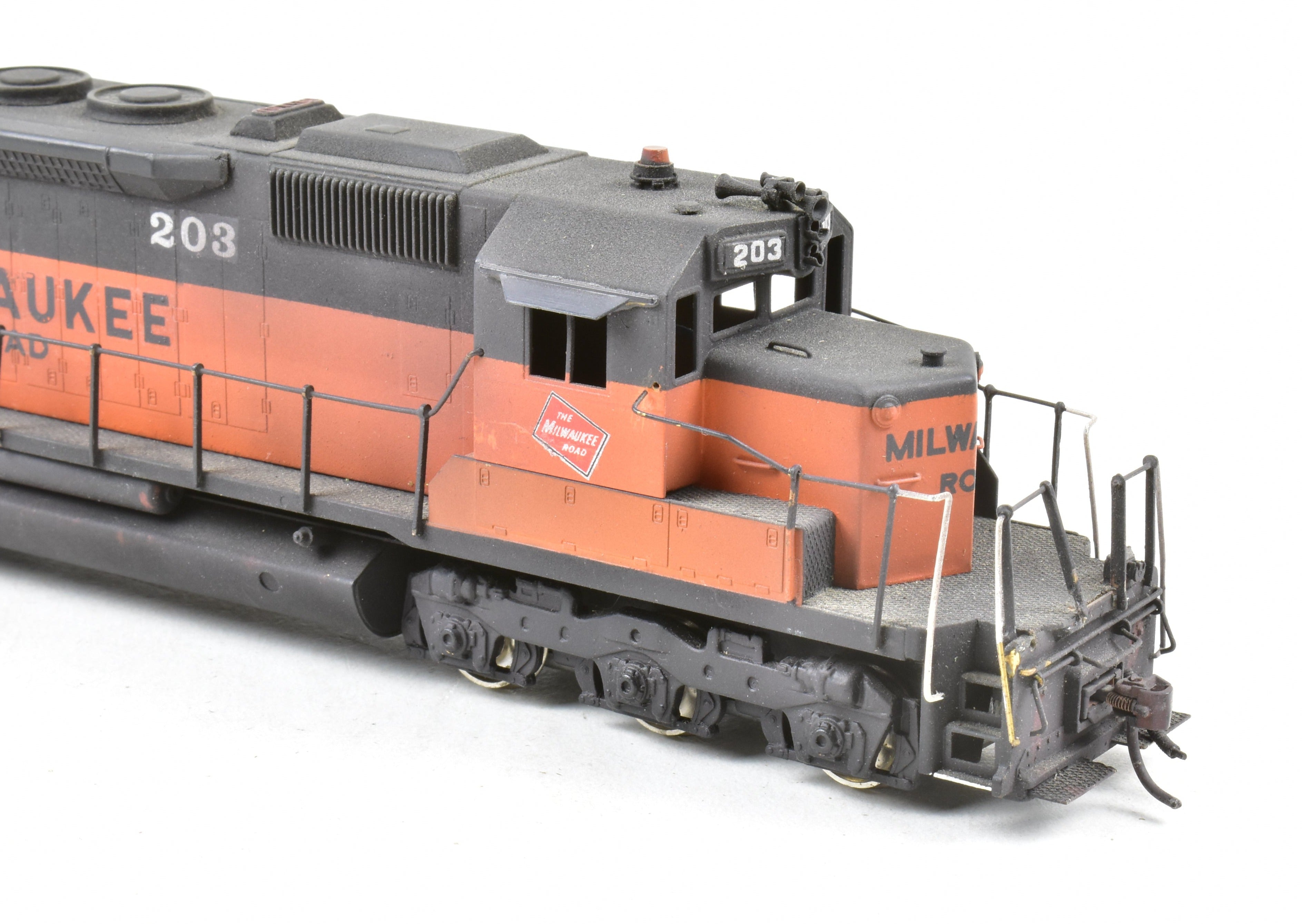 Custom Painted HO Brass Alco Models MILW Milwaukee Road EMD SD40 Diesel #203