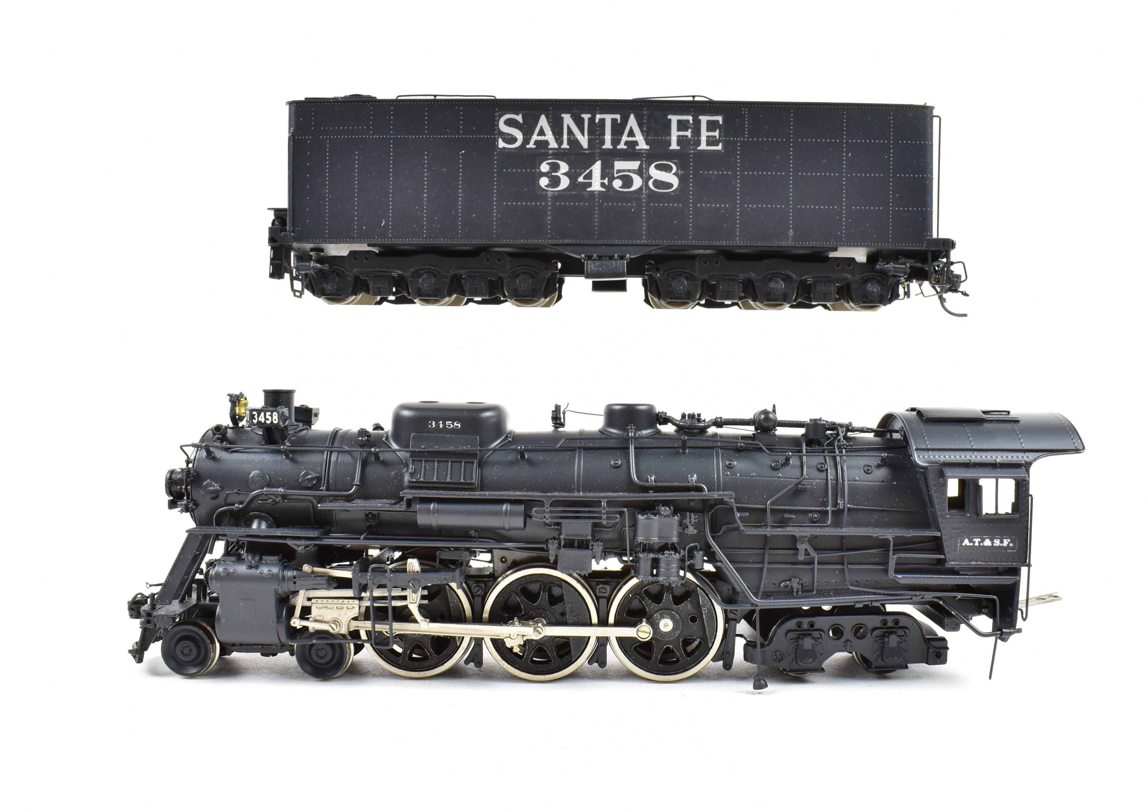HO Brass Key Imports ATSF Santa Fe 3450 Class 4-6-4 Modernized Custom Painted Locomotive No. 3458