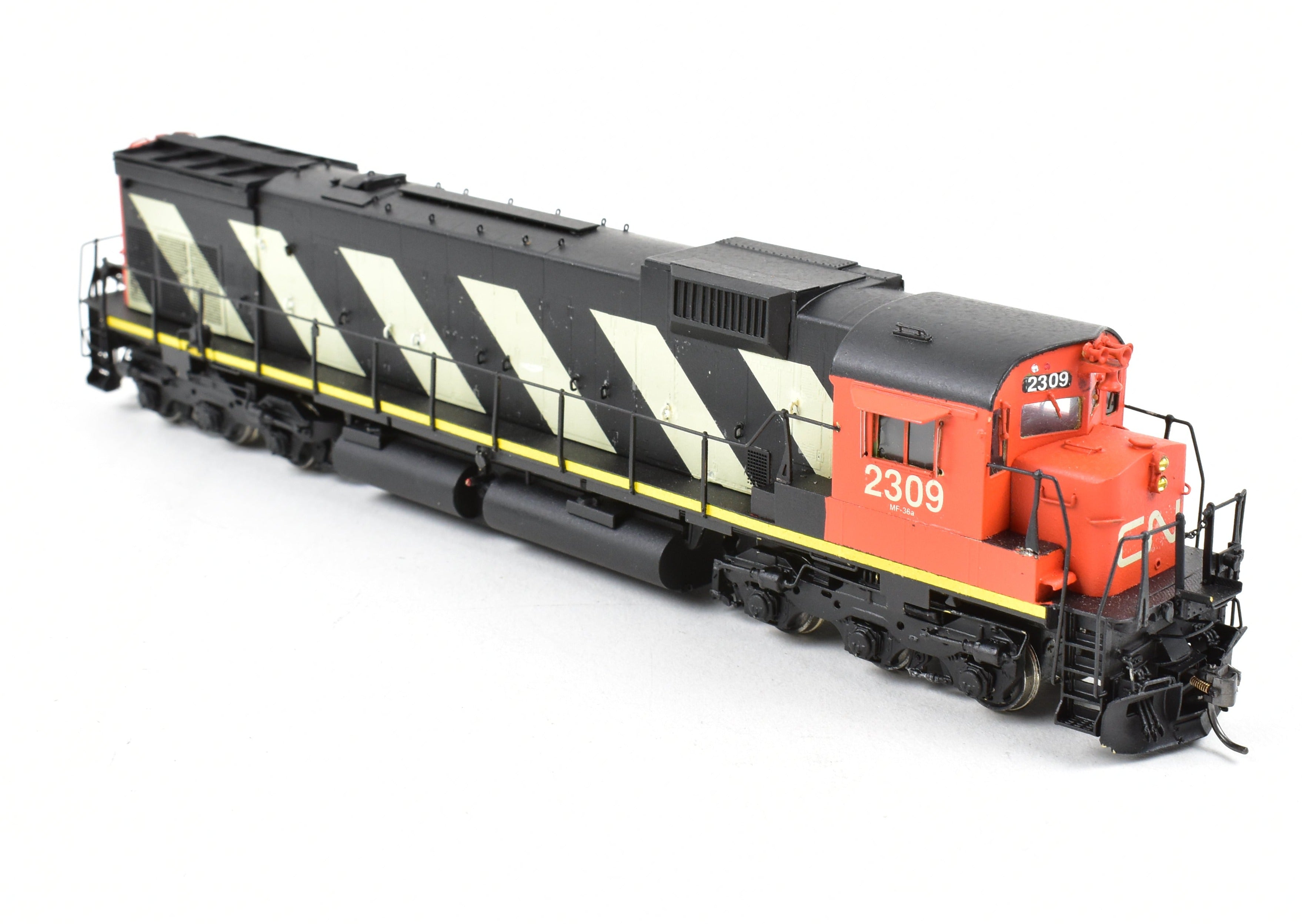 HO Scale Brass Model Train - Overland Models Inc. Canadian National Railway ALCO MLW M636 Custom Painted Locomotive