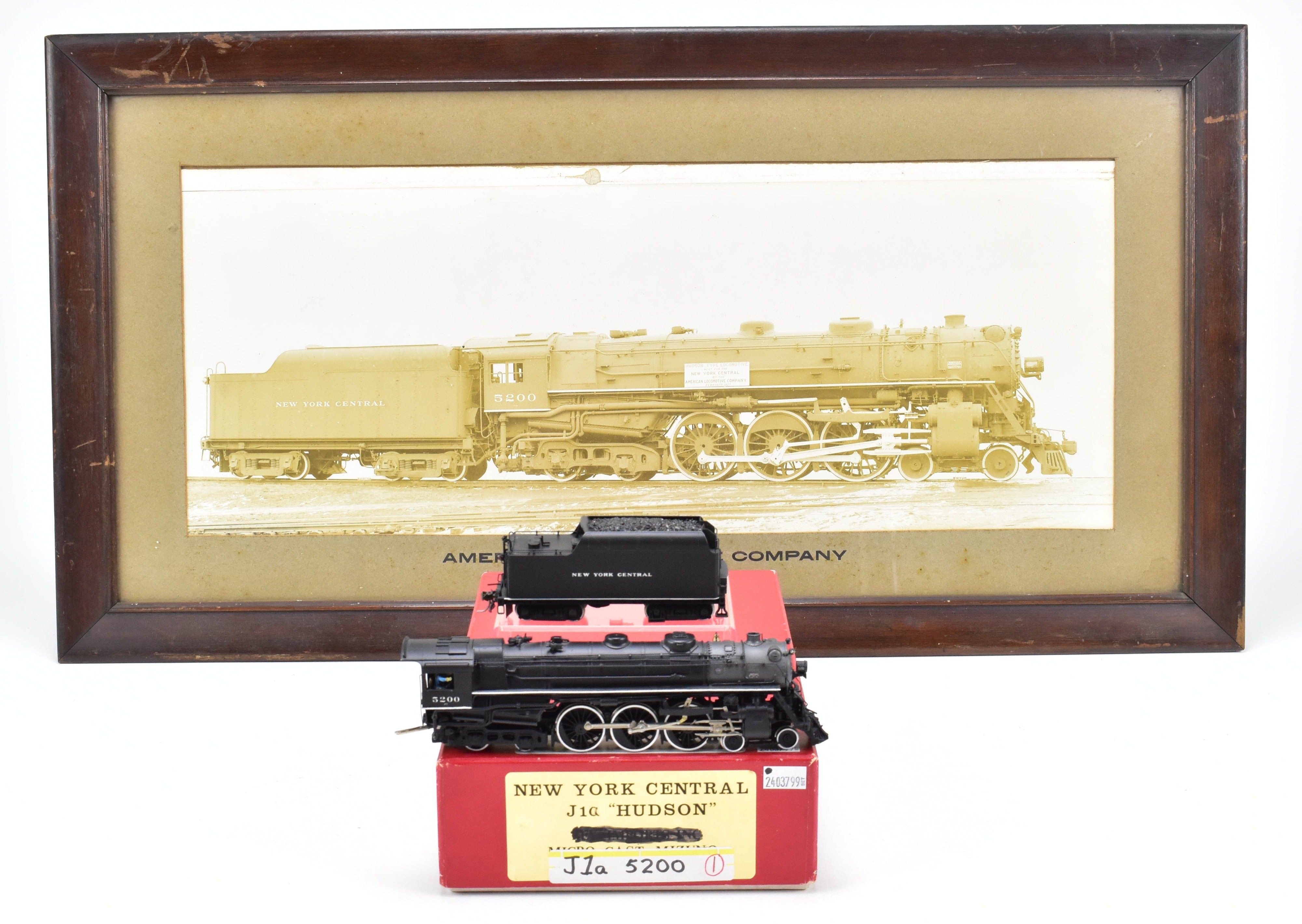 Rare HO Brass CON Micro Cast Mizuno NYC J-1a 4-6-4 Pilot Model with Builder Photo