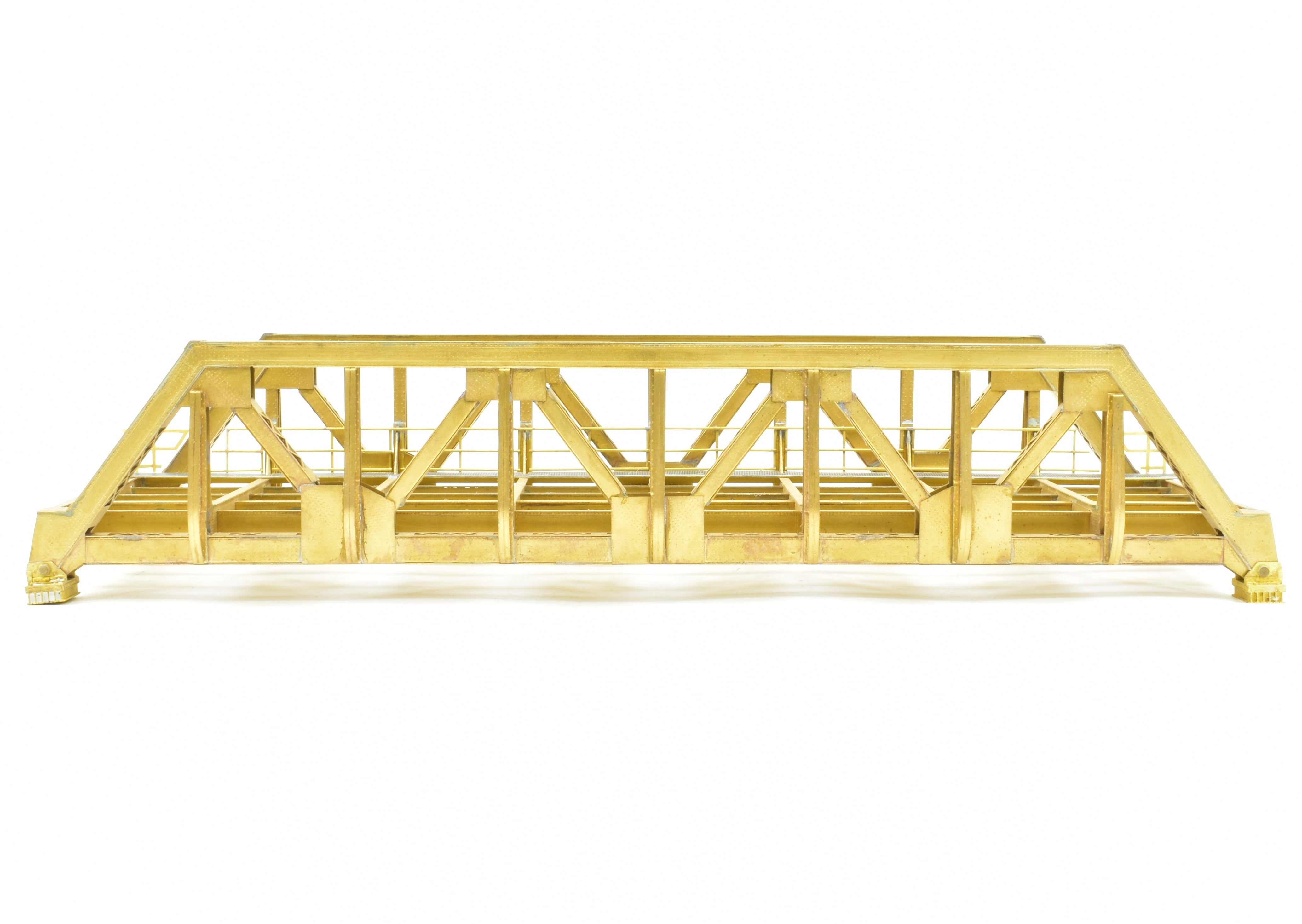HO Scale Brass Overland Models, Inc. Pony Truss Thru Bridge 93 2-Track Type with Additional Braces for Model Railroads