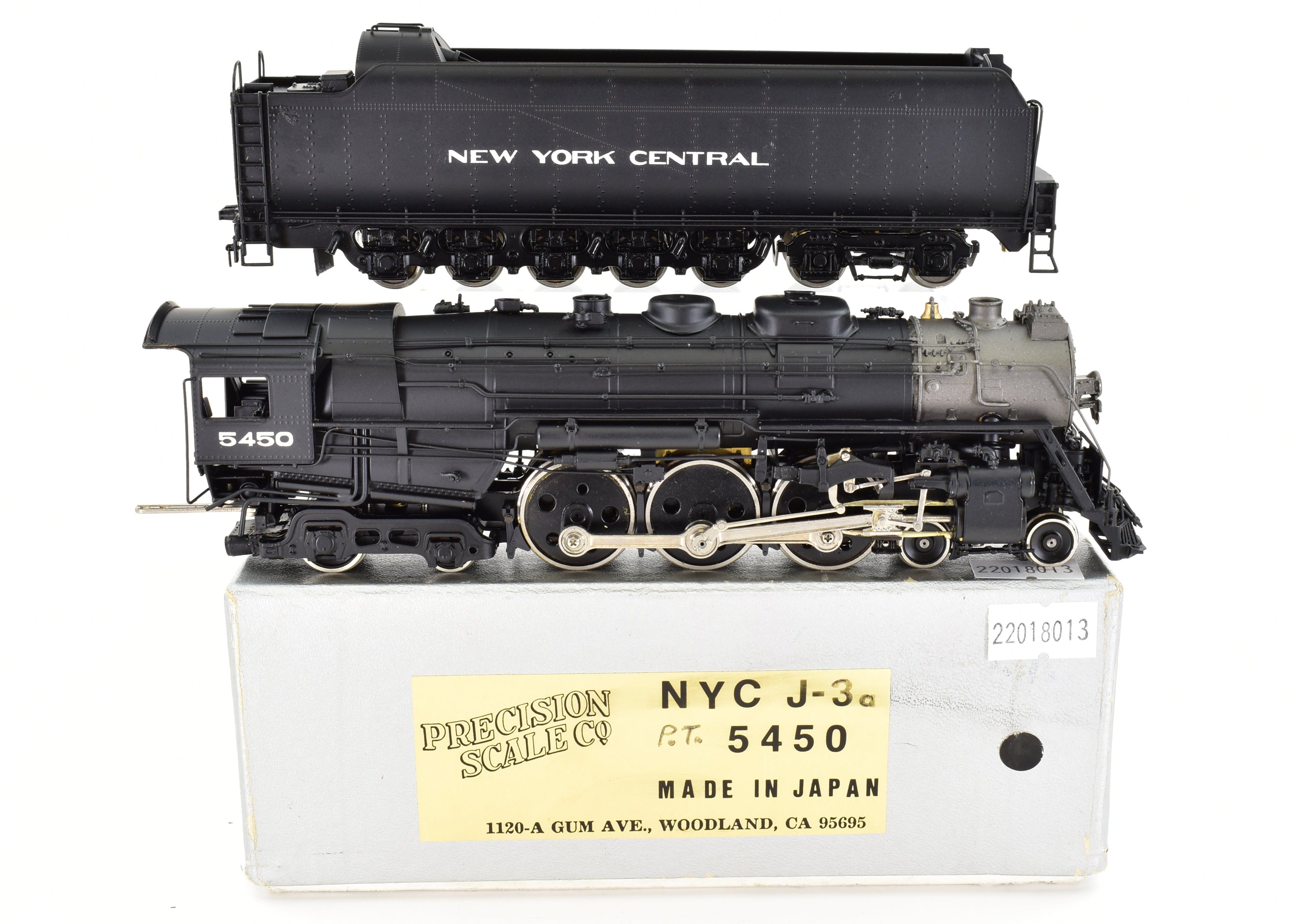 High - Quality HO Scale Brass Model Train by Precision Scale Co. NYC - New York Central J - 3A 4 - 6 - 4 Super Hudson FP Engine No. 5450