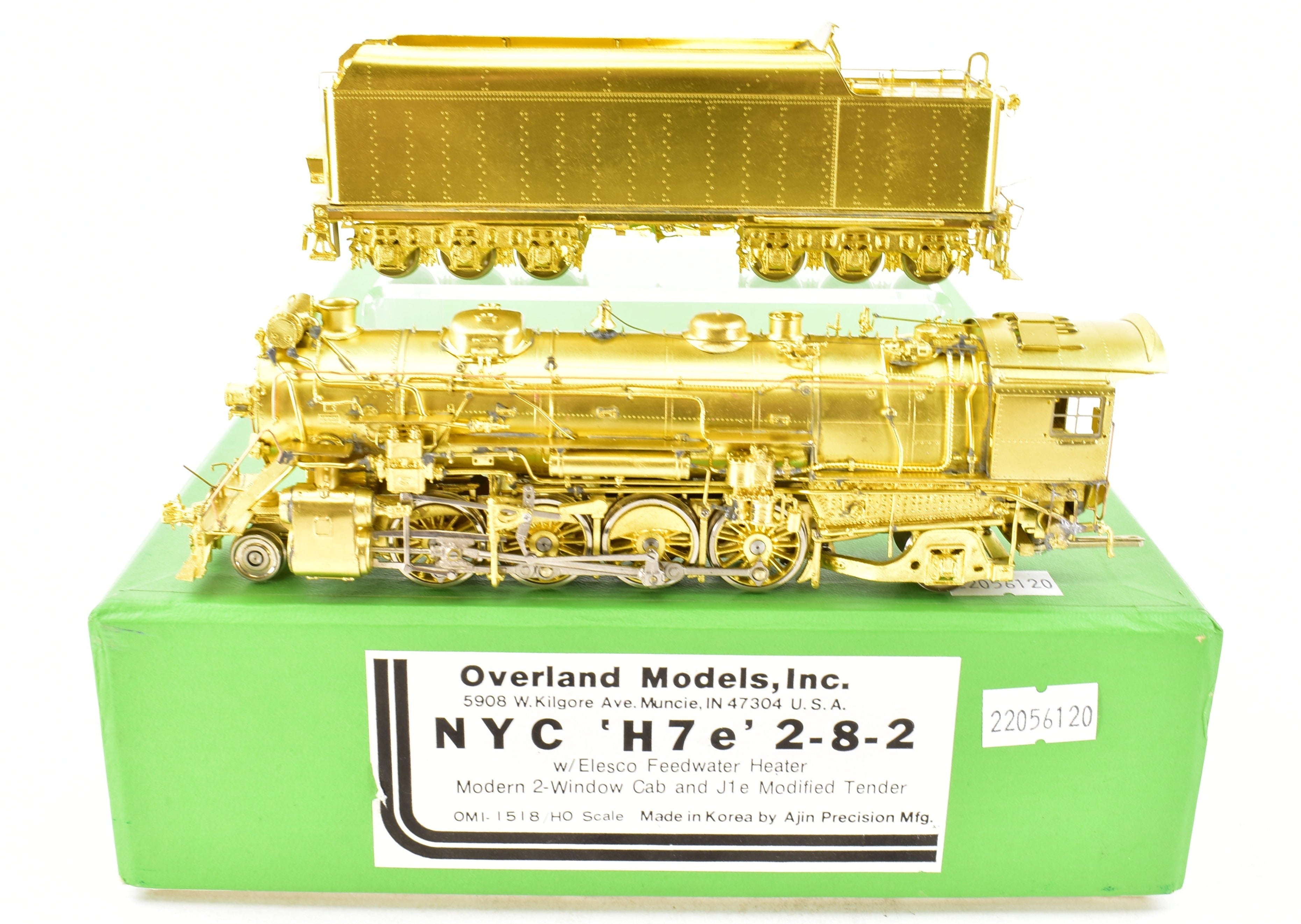 HO Scale Brass OMI Overland Models NYC New York Central H-7e 2-8-2 Elesco FWH Version