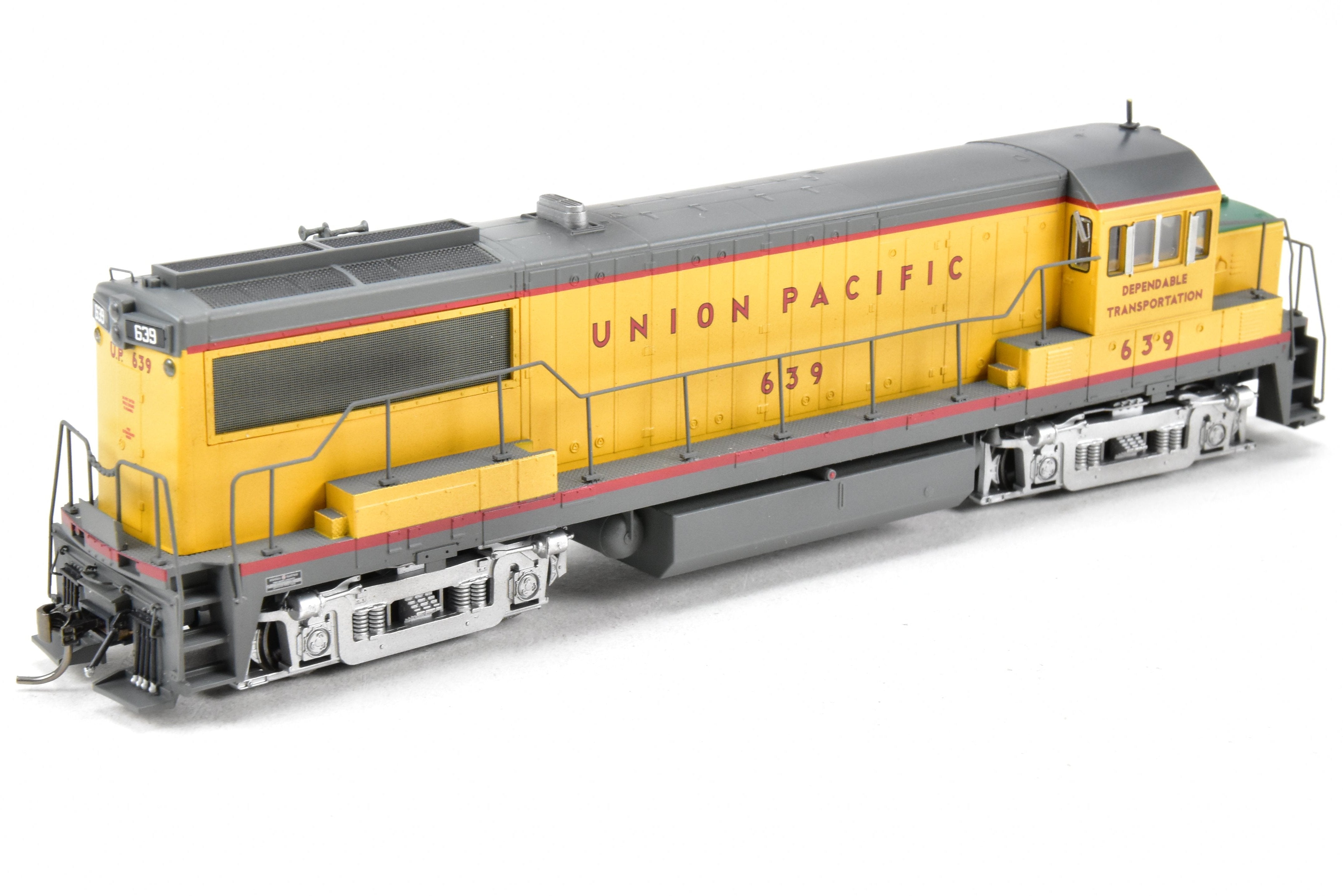 HO Scale Con Bowser Executive Series Union Pacific GE U25B Locomotive Model with ESU DCC & Sound Function, Featuring FP No. 639 and Weathered Appearance