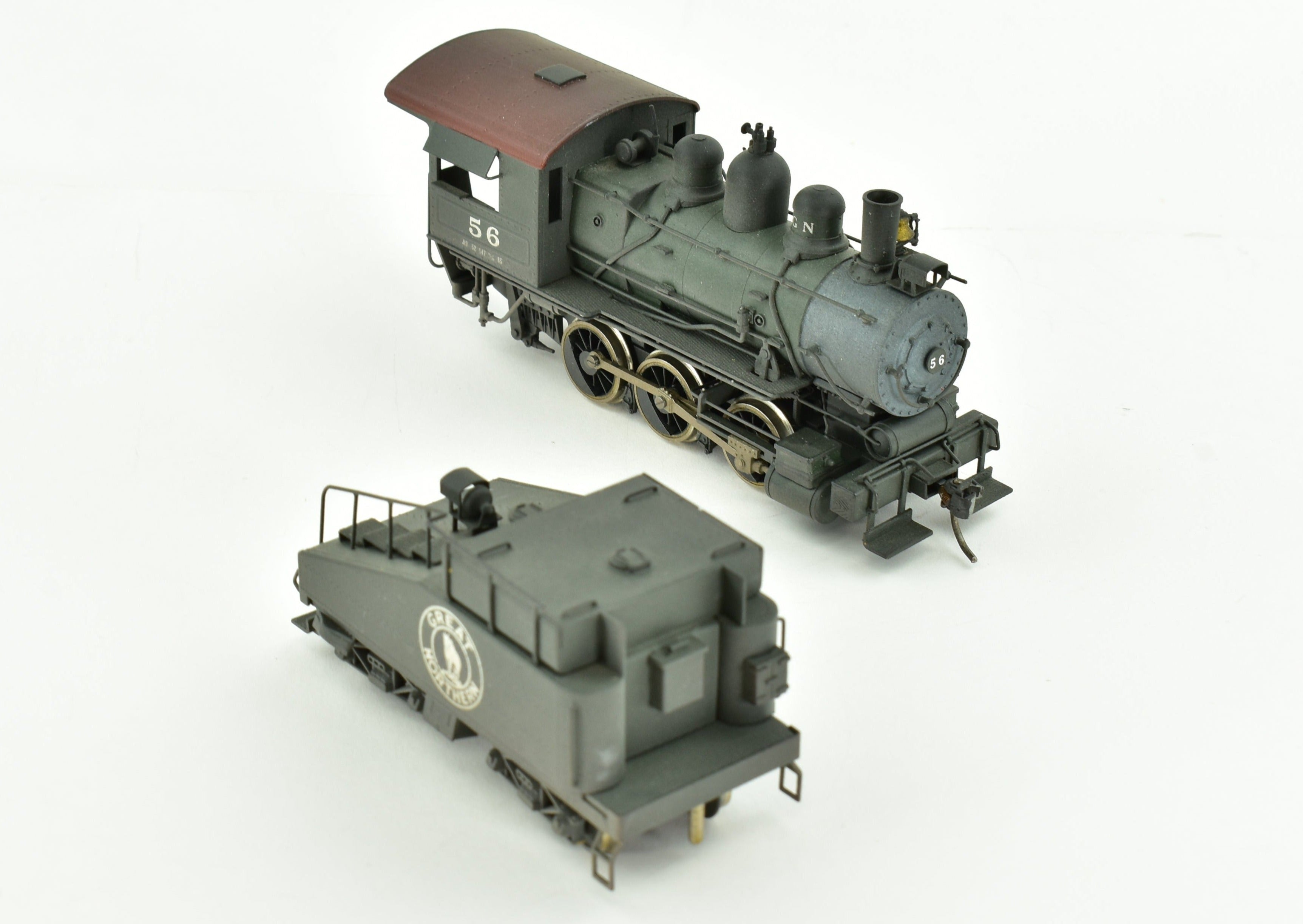 HO Scale Brass Great Northern 0-6-0 A-9 Custom Painted Steam Locomotive No. 56