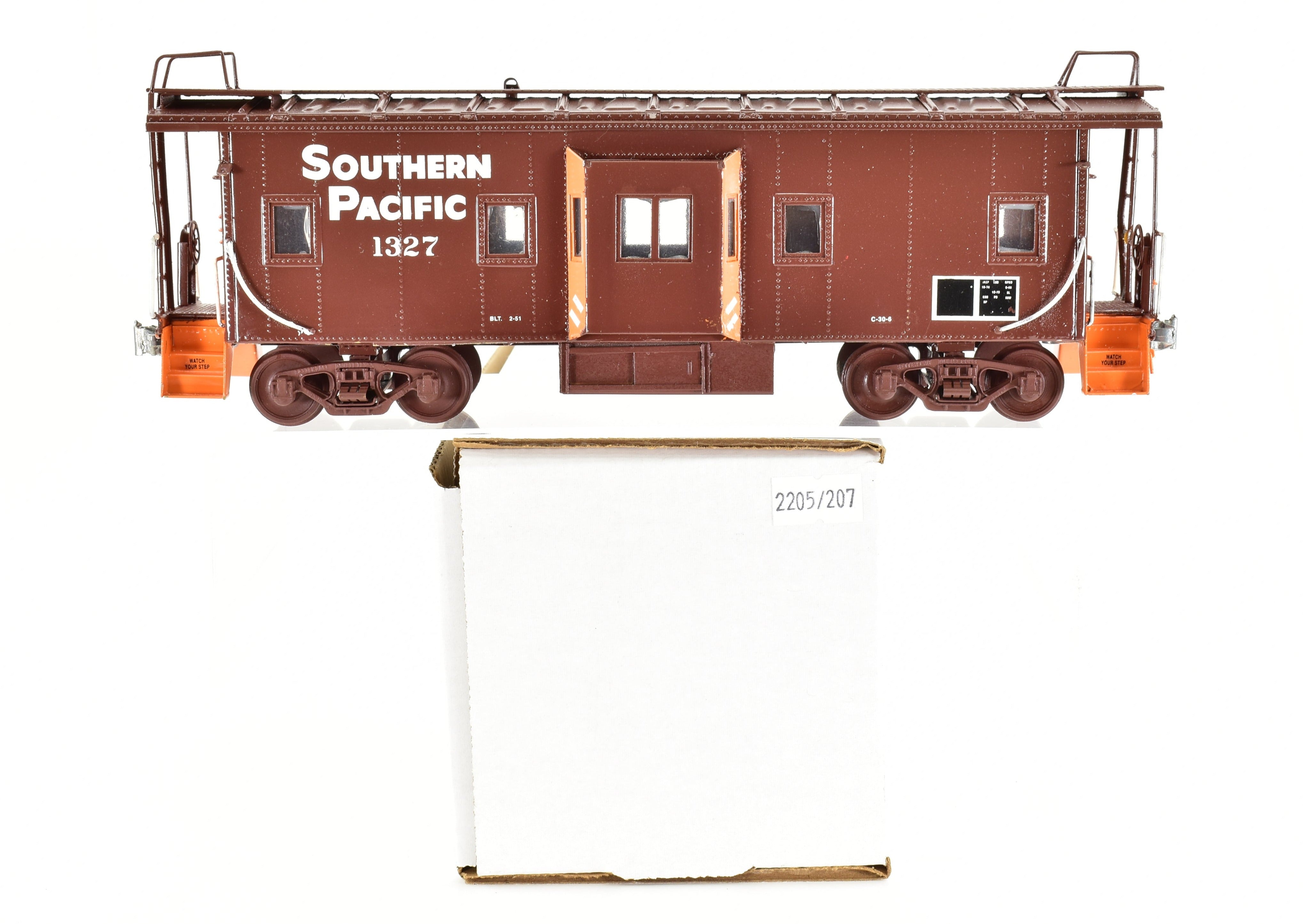 O Scale 1:48 Custom Painted Southern Pacific Bay Window Caboose Model by Max Gray in Brass with CON Max Gray SP Design - No Original Box