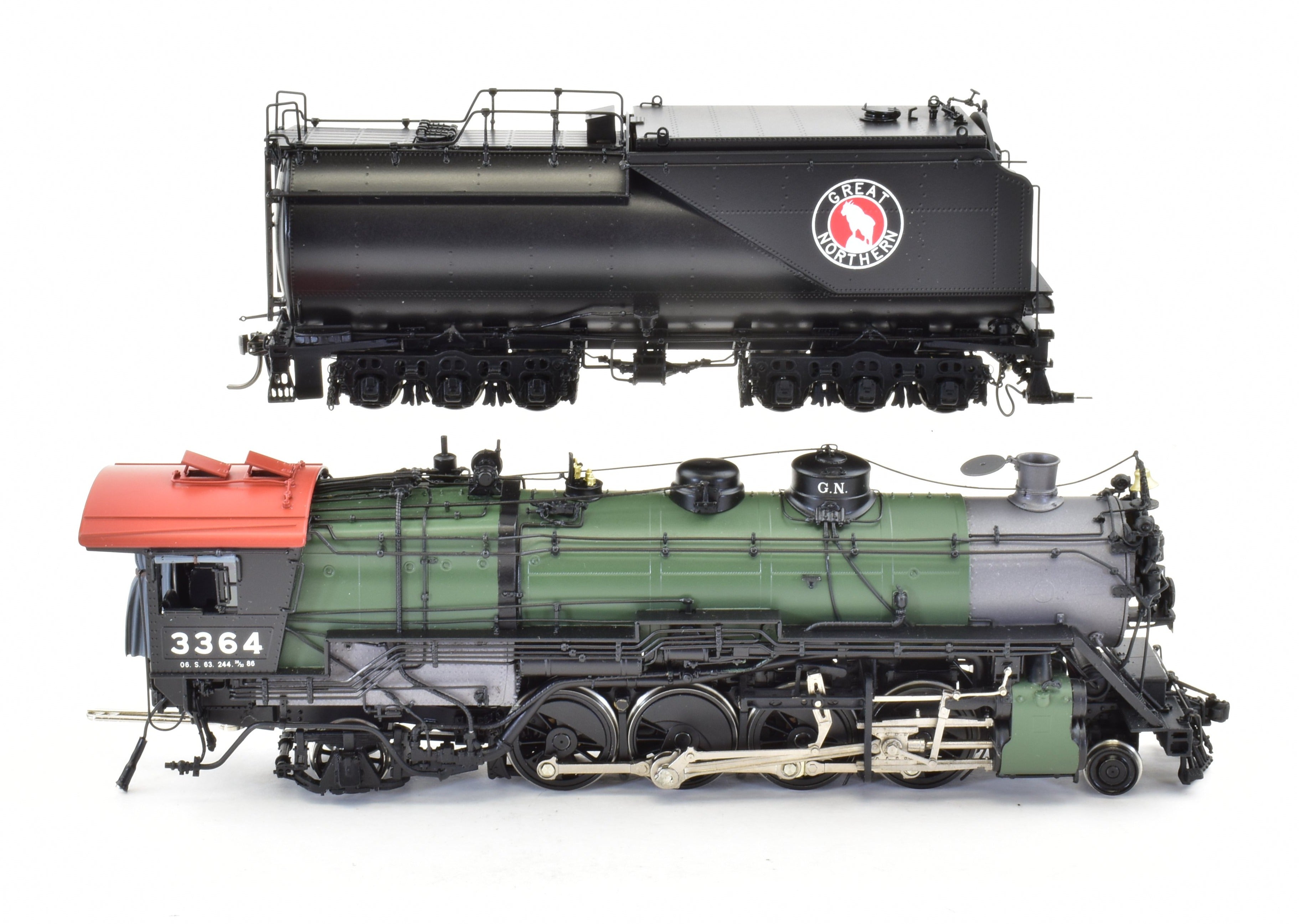 HO Scale Brass Model Train Engine - W&R Enterprises Great Northern O - 6 2 - 8 - 2 Version 2, FP #3364