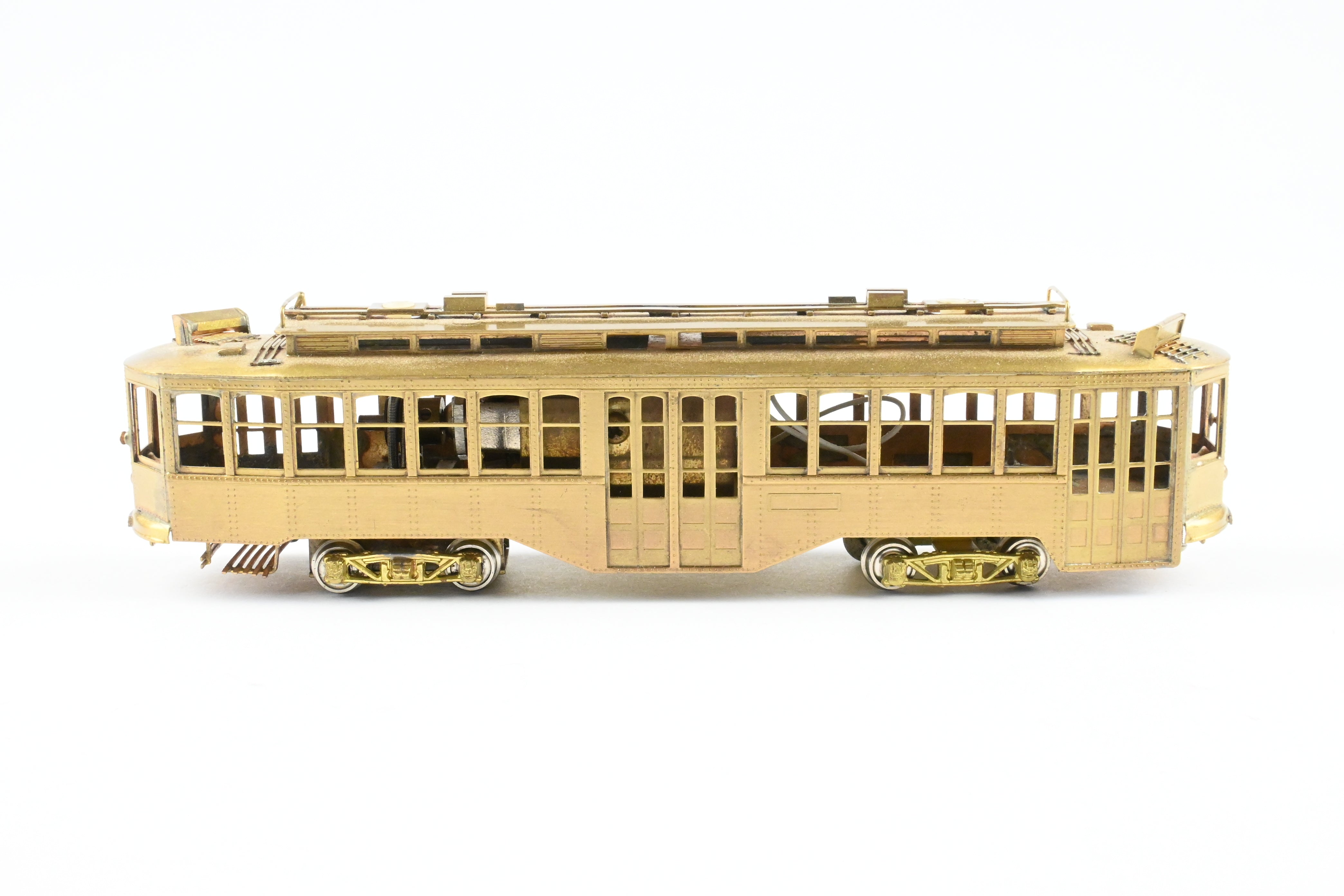 HO Scale Brass Pittsburgh Railway Co. Double Ended Jones Trolley in Reboxx, Poles Missing