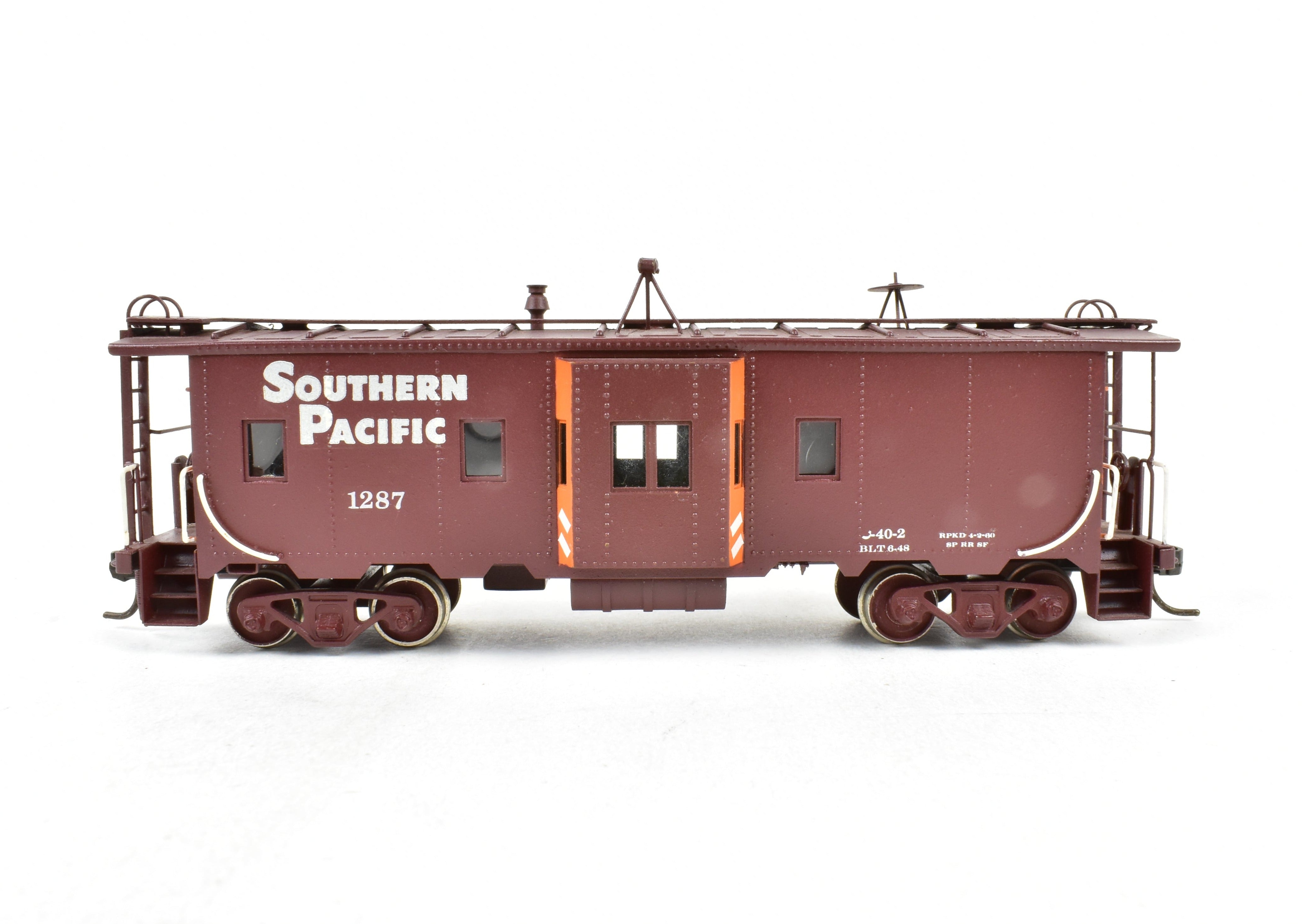 Custom Painted HO Brass Balboa SP Southern Pacific Bay Window Caboose