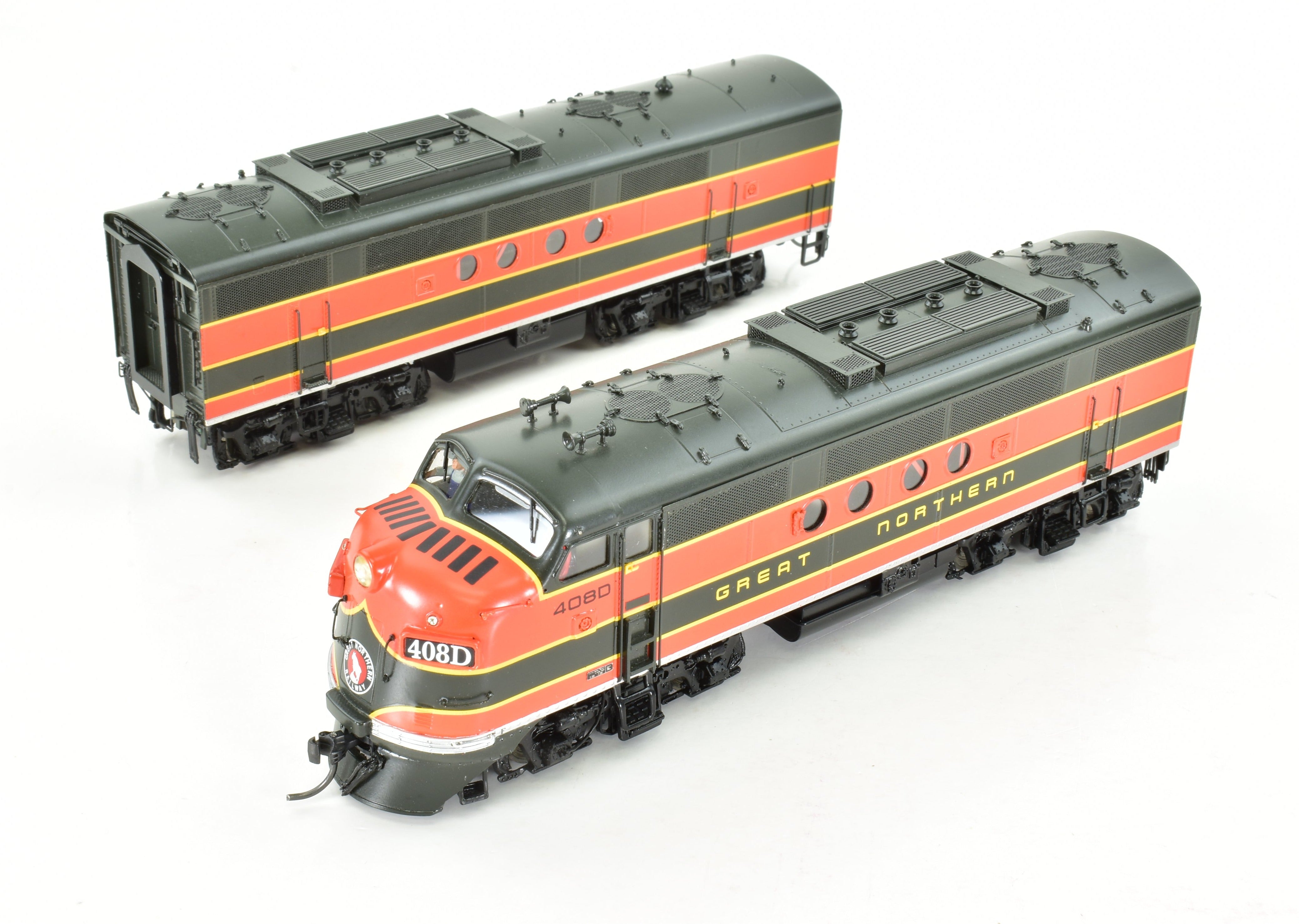 HO Scale Brass Division Point (DVP) Great Northern EMC FTA/B Set with Factory Painting and High - Quality Details