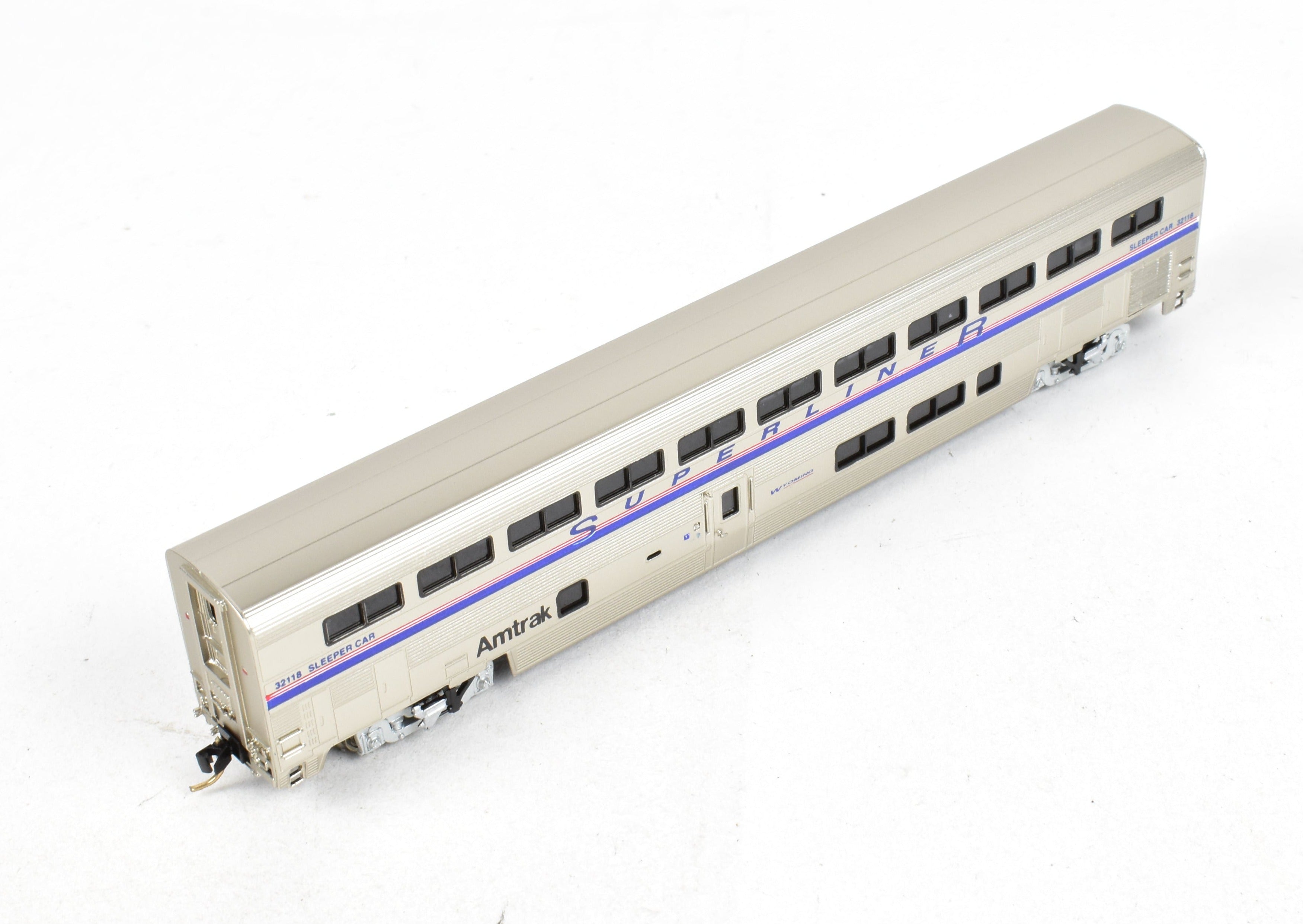 N Scale Brass Amtrak Superliner Sleeping Car Model FP No. 32118 by Overland Models, Inc. (OMI)