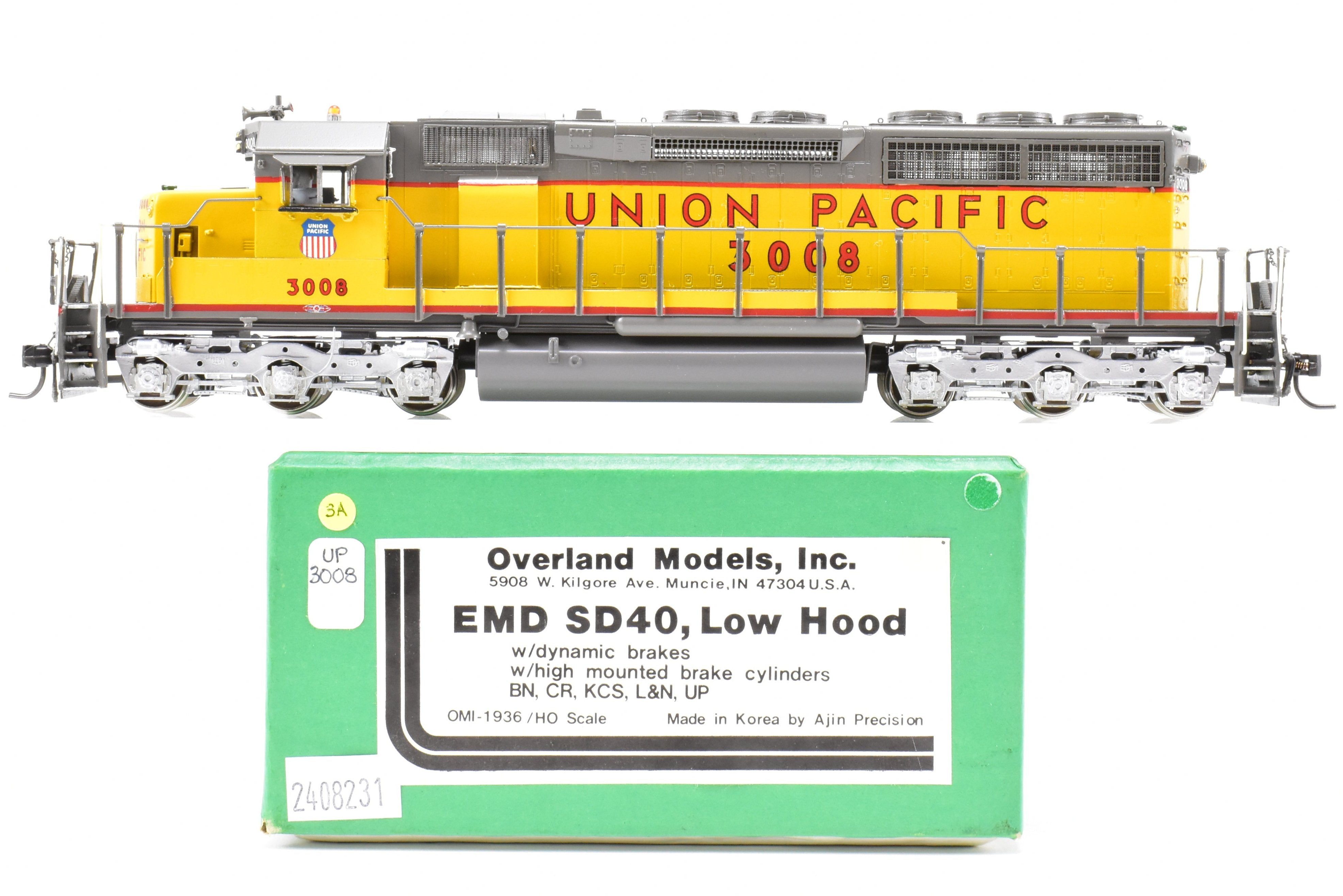 HO Brass OMI Union Pacific EMD SD40 Low Hood Model #3008 with Dynamic Brakes