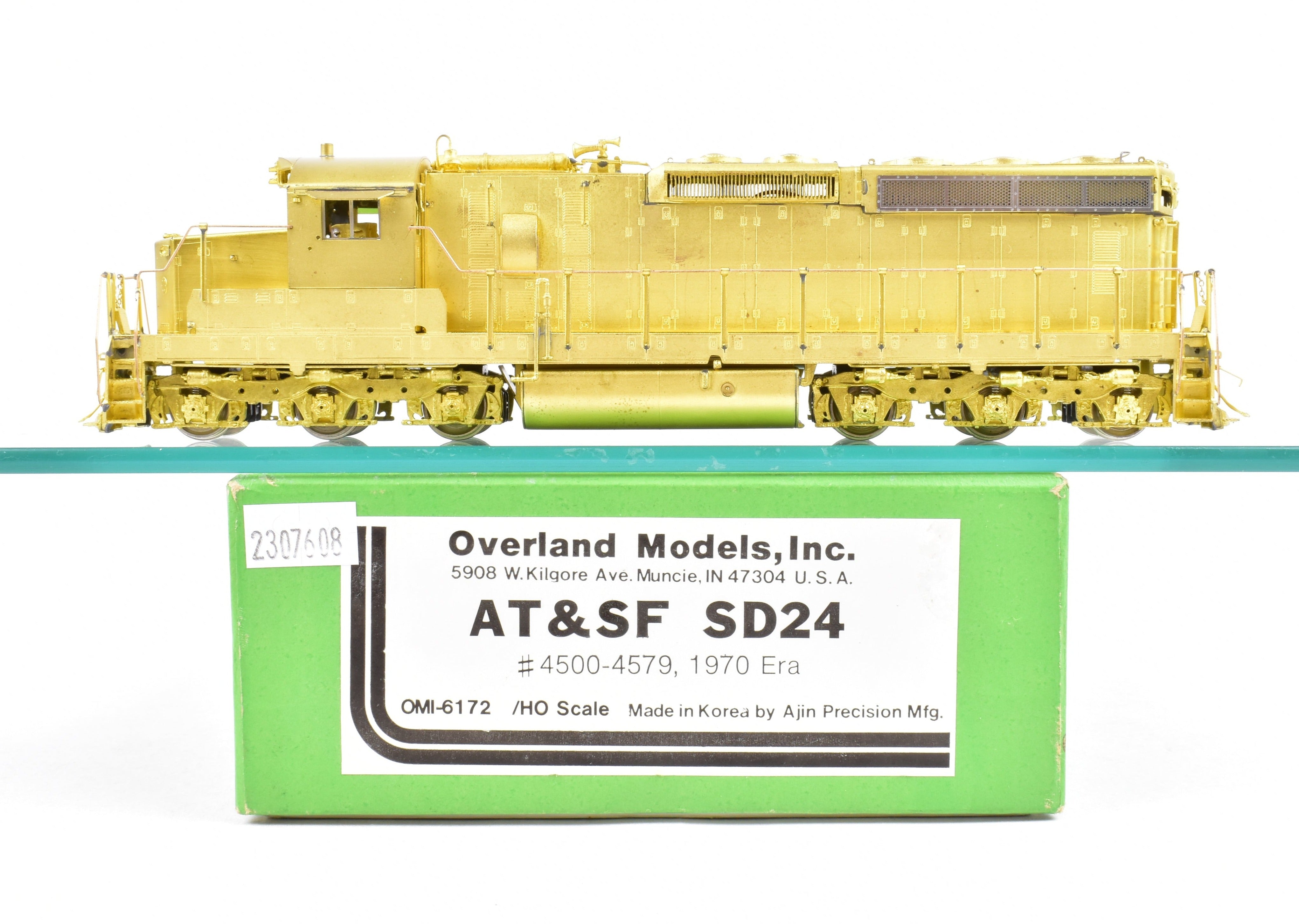 HO Scale Brass Locomotive Model by Overland Models, Inc. (OMI) - ATSF - Santa Fe EMD SD24 #4500 - 4579 from the 1970s Era