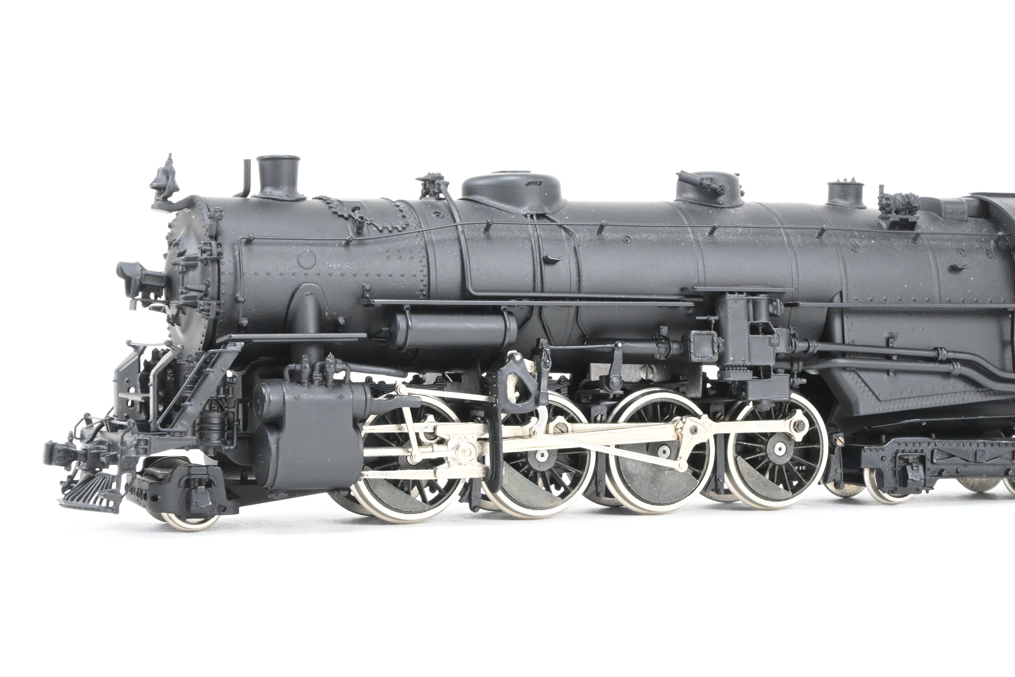 HO Scale Brass Oriental Limited Erie Railroad S-3 2-8-4 Steam Locomotive with Spoked Drivers and FP Configuration