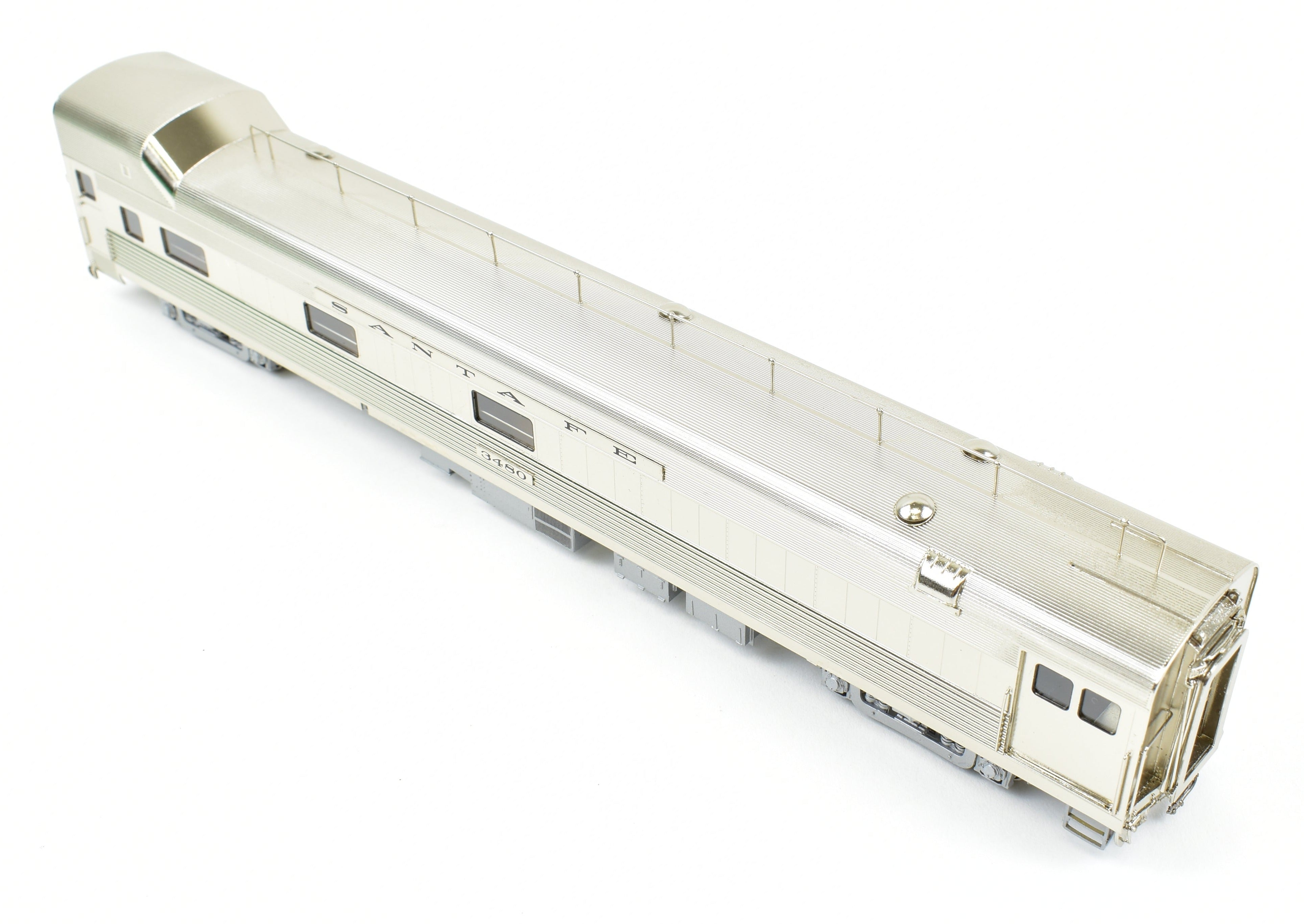 HO Scale Brass ATSF - Santa Fe Baggage Dorm Car #3480 by Overland Models