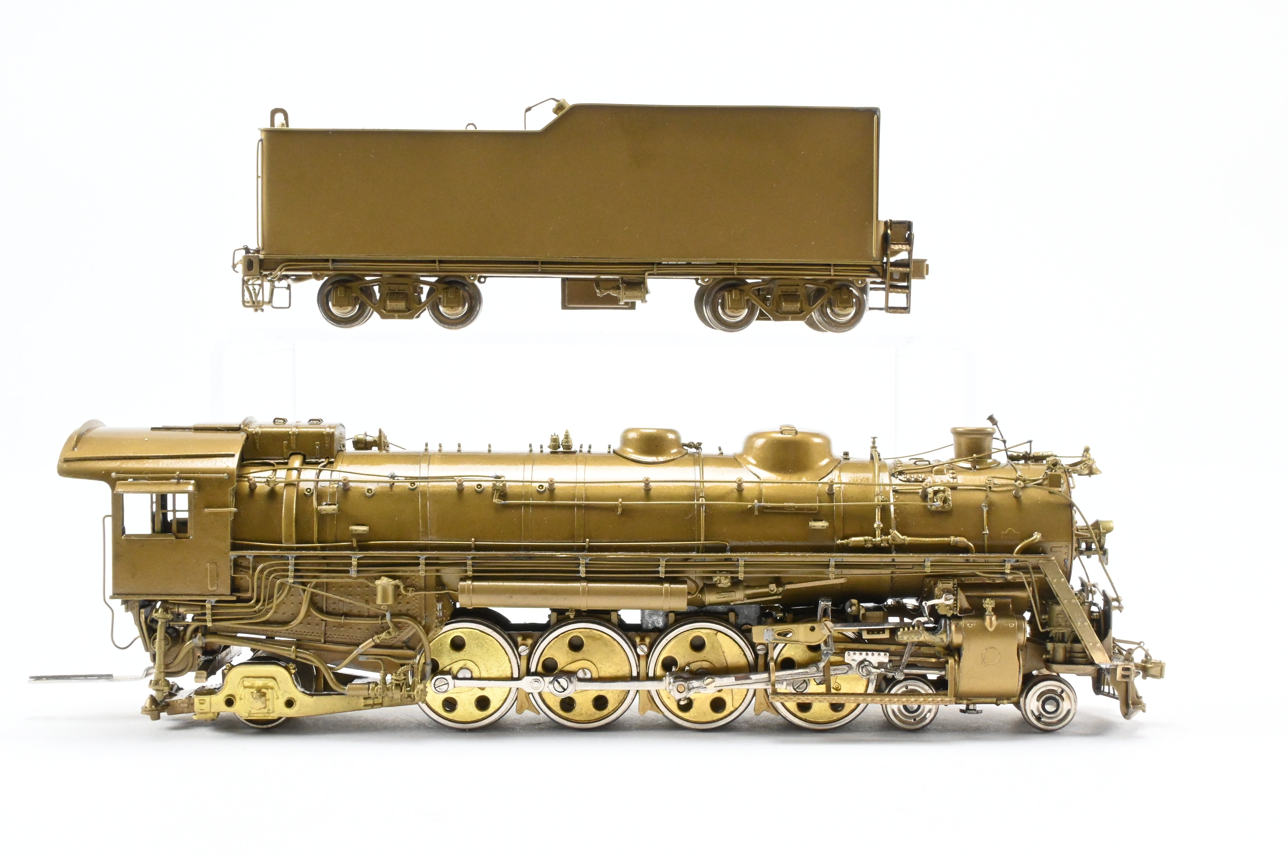 HO Scale Brass Model Train - Overland Models SLSF - Frisco 4300 4-8-2 Mountain Locomotive with Sagami Replacement Can Motor