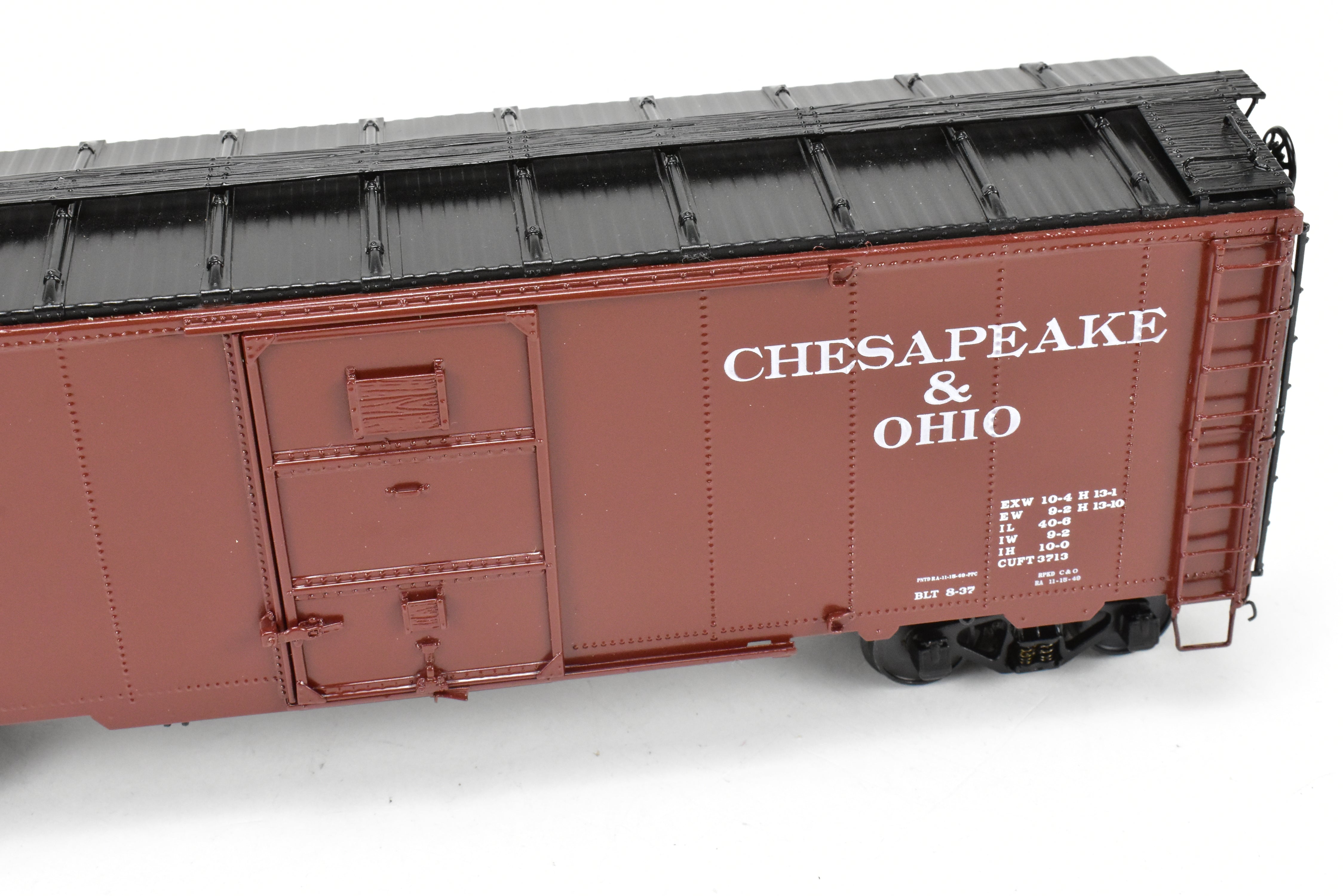 O Scale Brass Model - Rich Yoder Models' Chesapeake and Ohio (C&O) 1937 AAR Standard 40-Foot Steel Sheathed Box Car with Deco Ends, FP No.5469