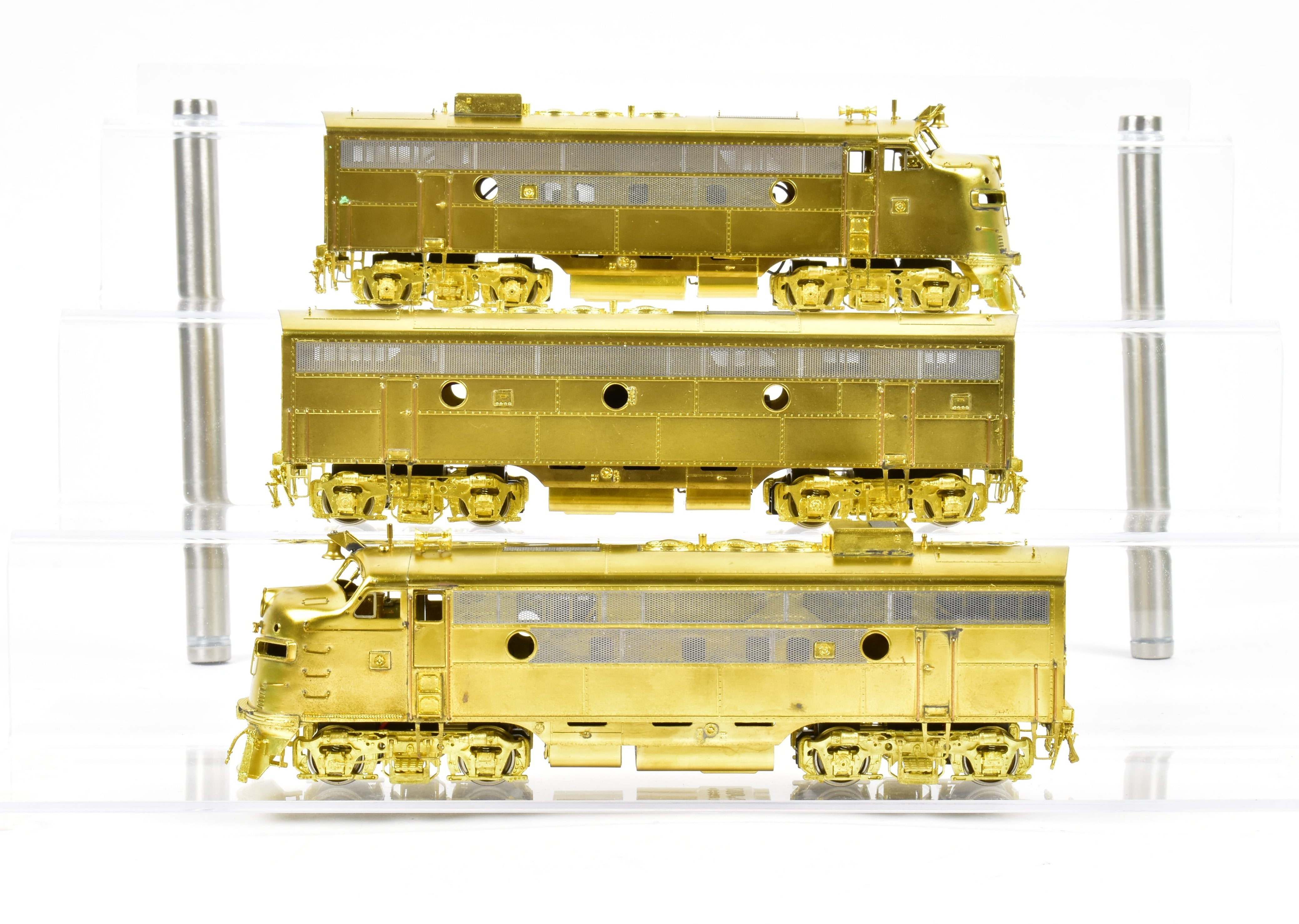 HO Scale Brass Model Train Set by Overland Models, Inc. - Bangor and Aroostook EMD F-3 Phase II A-B-A Configuration