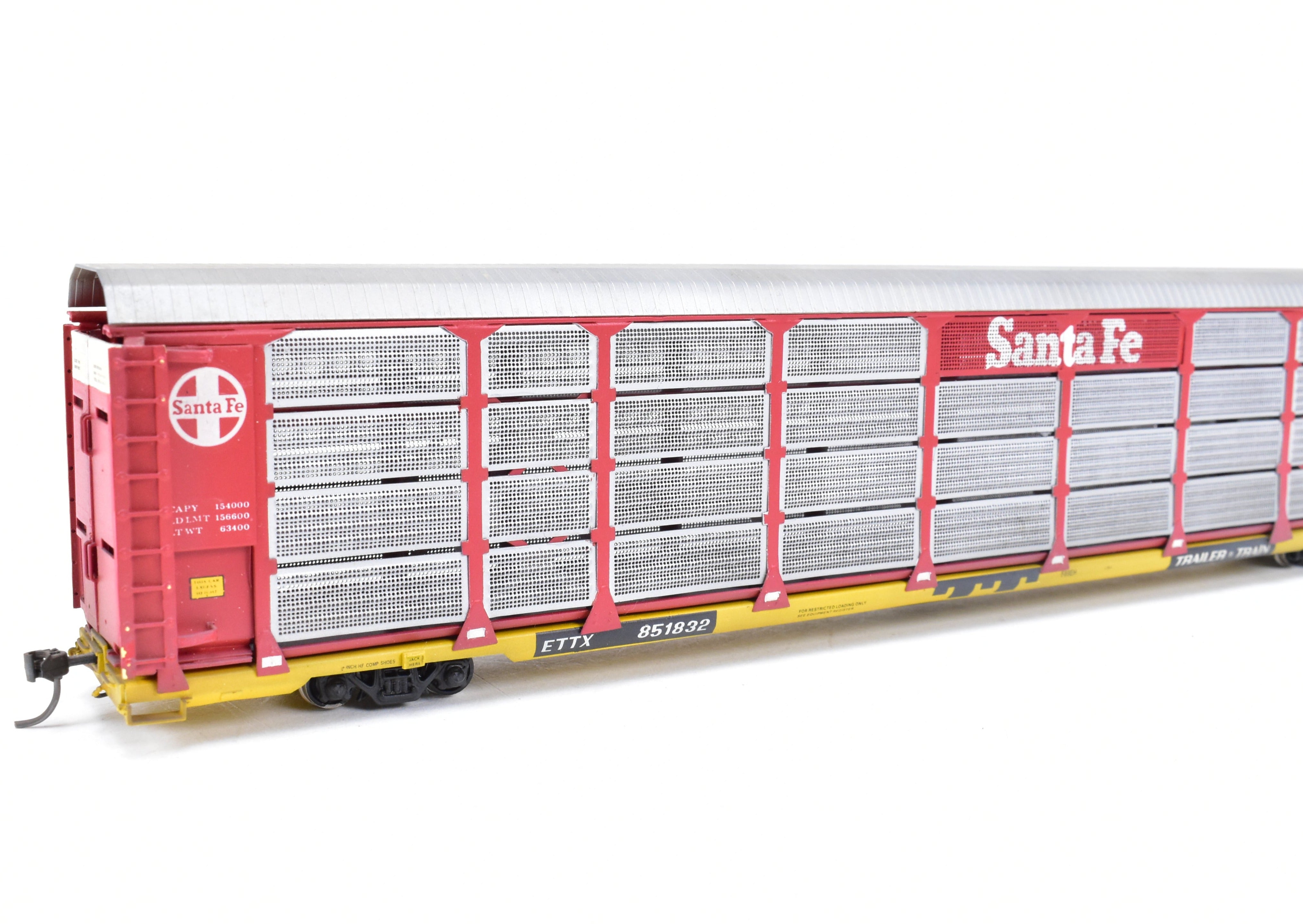 Custom Painted HO Brass Tri - Level Auto Rack No. 851832 by Overland Models
