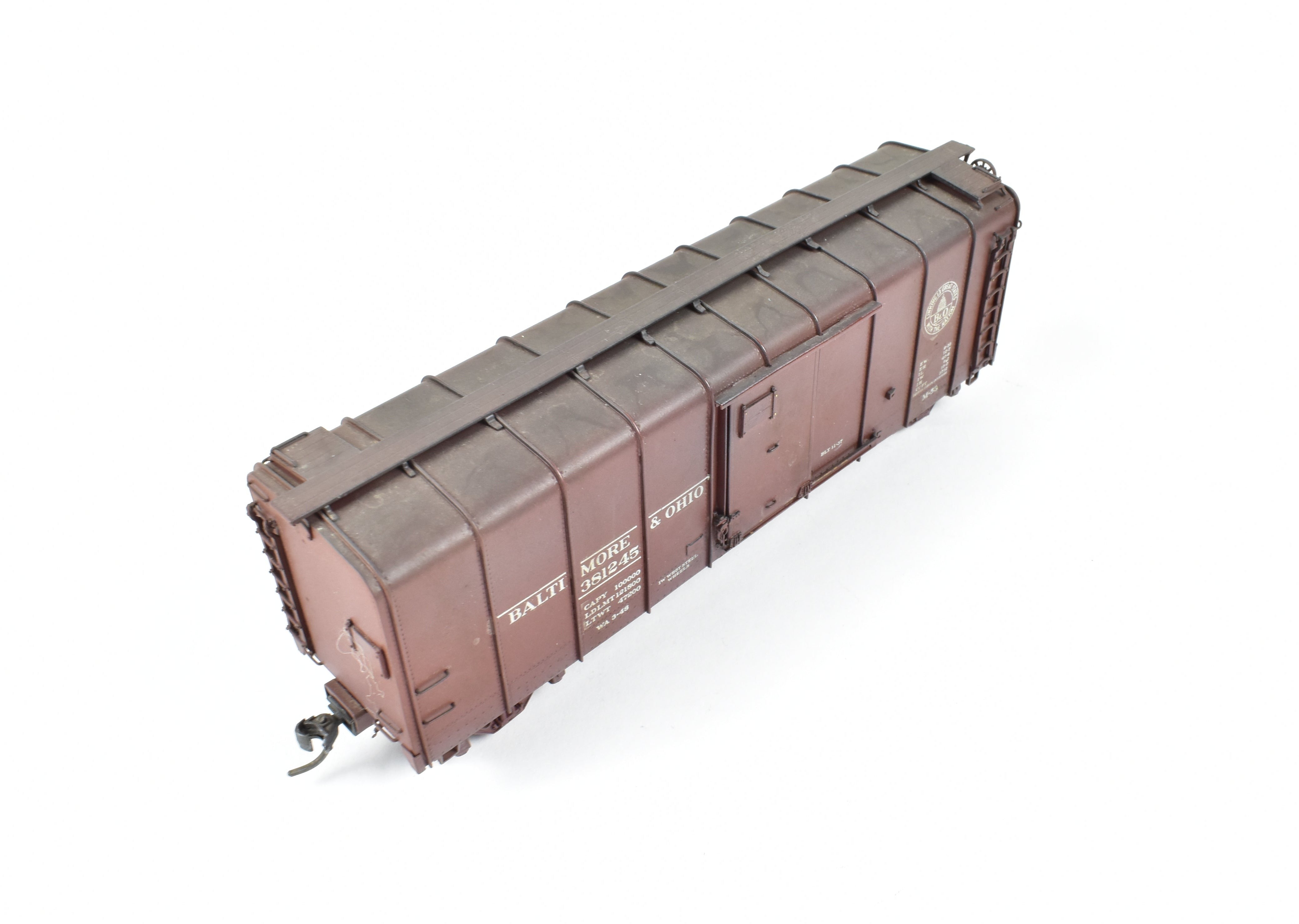 HO Brass OMI B&O M-15 Wagon Top Boxcar, Custom Painted & Weathered