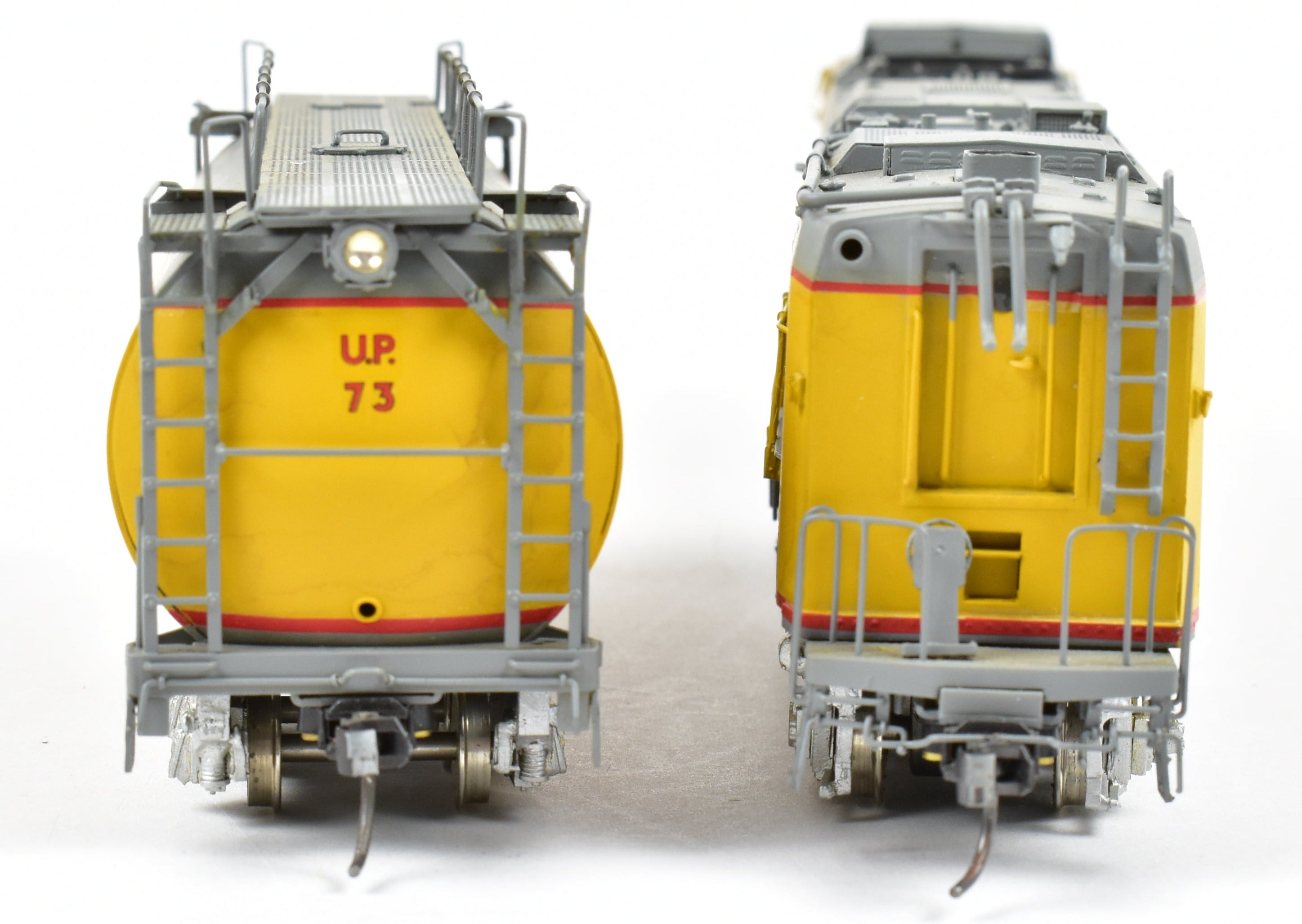 HO Brass OMI UP Union Pacific Veranda Turbine Round Tender #73 Custom Painted
