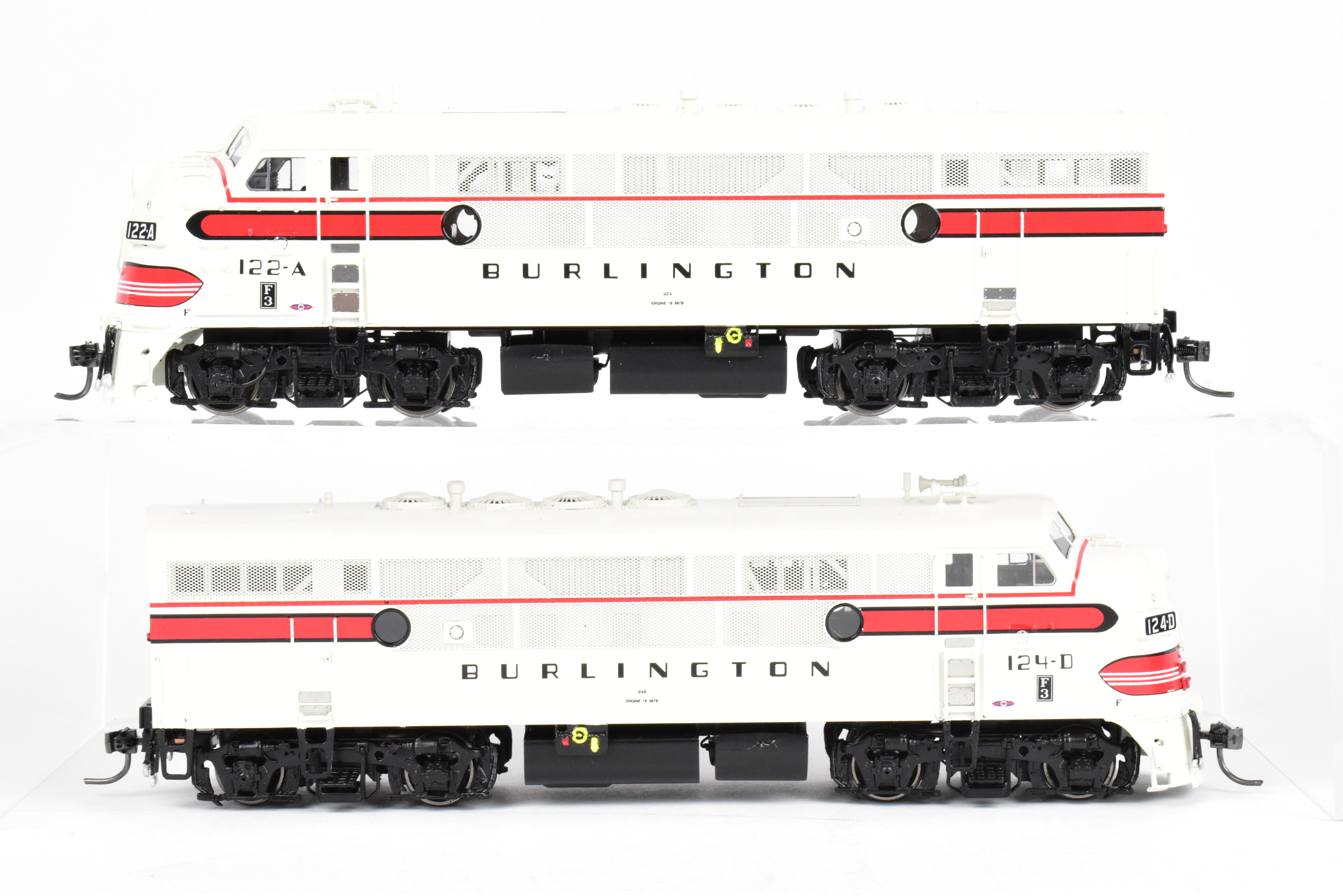 HO Scale Brass DVP Division Point EMD F3 A/A Set Factory Painted 122 - A/124 - D