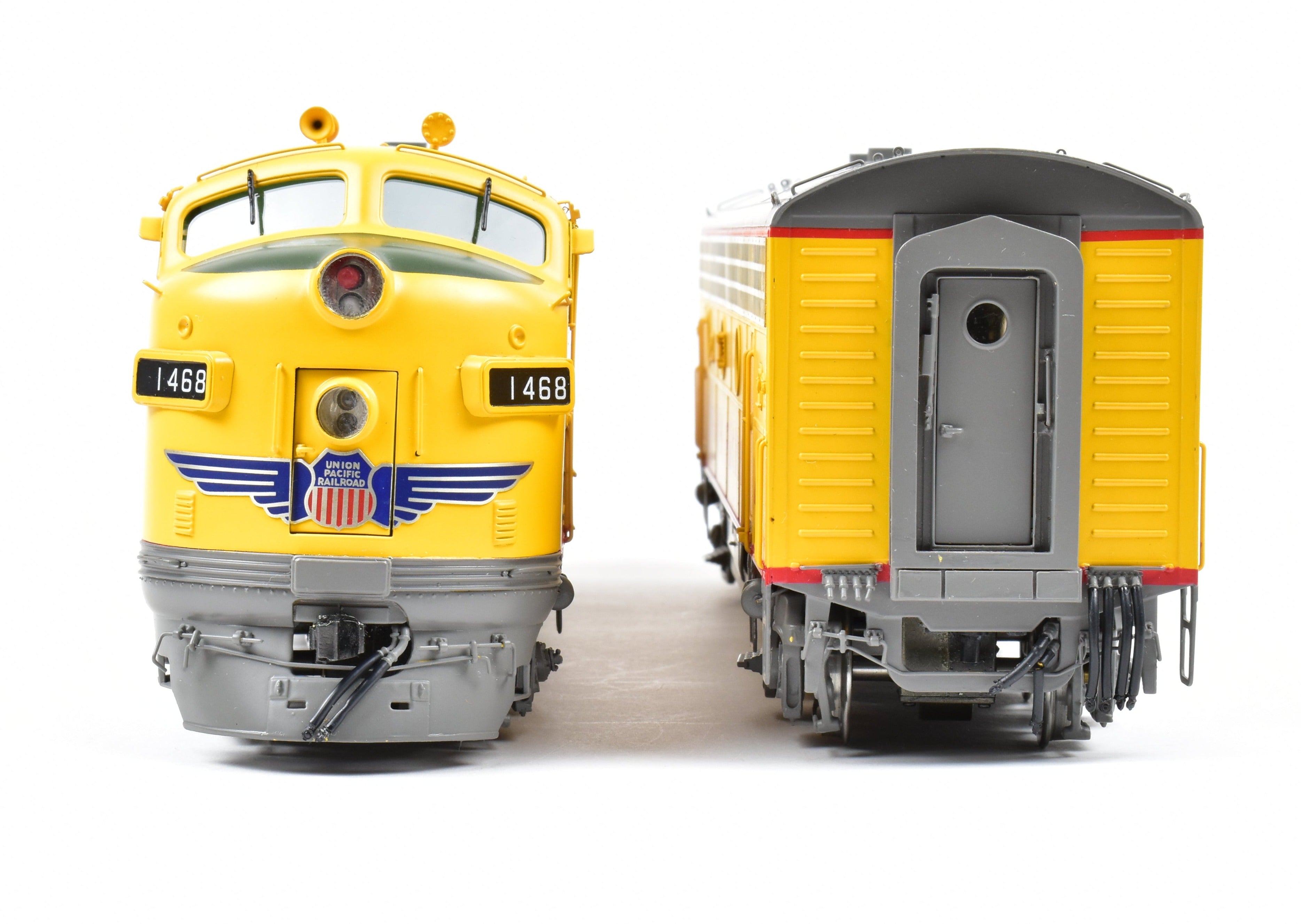 O Scale Brass Key Imports Union Pacific EMD F - 7A/B Locomotive Set with Factory Painting, Model No. 1468 & 1468B