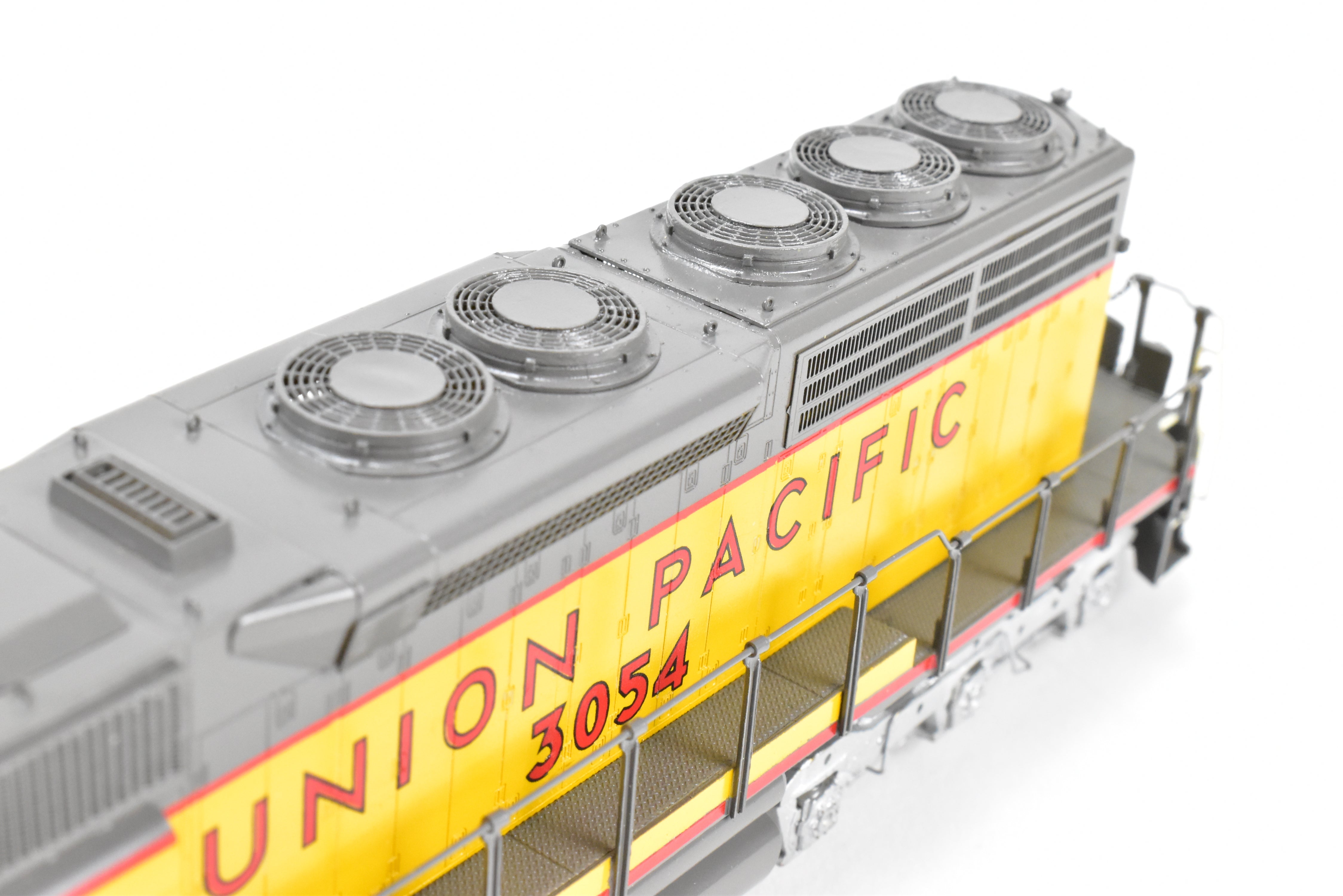 HO Scale Brass Model Train - Overland Models Inc. Union Pacific EMD SD40 Low Hood Locomotive with Dynamic Brakes, Low Mounted Brake Cylinders, Custom Painted as UP No. 3054