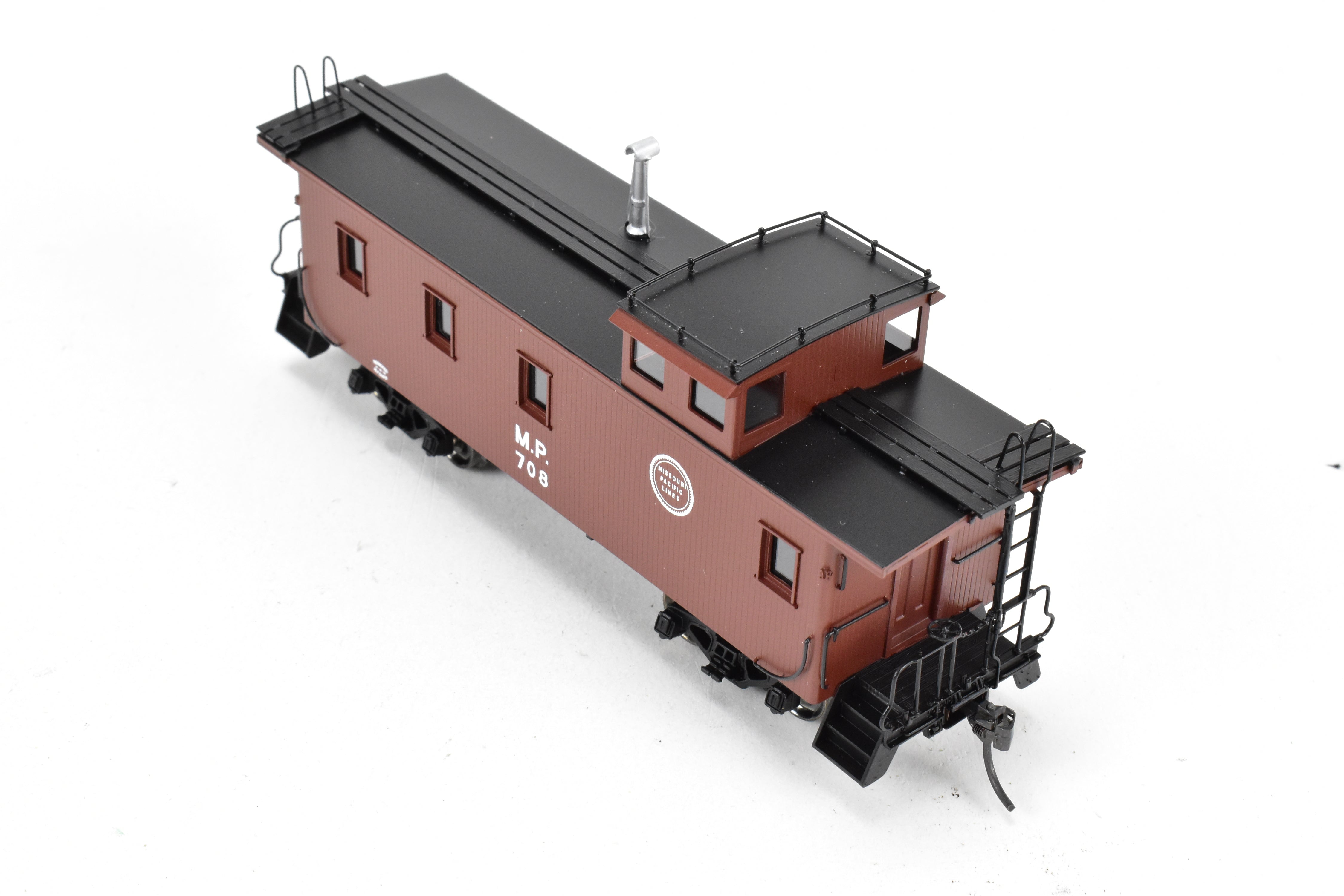 HO Scale Brass Missouri Pacific Wood - Side Caboose Model F/P #708 by Overland Models, Inc. (OMI)
