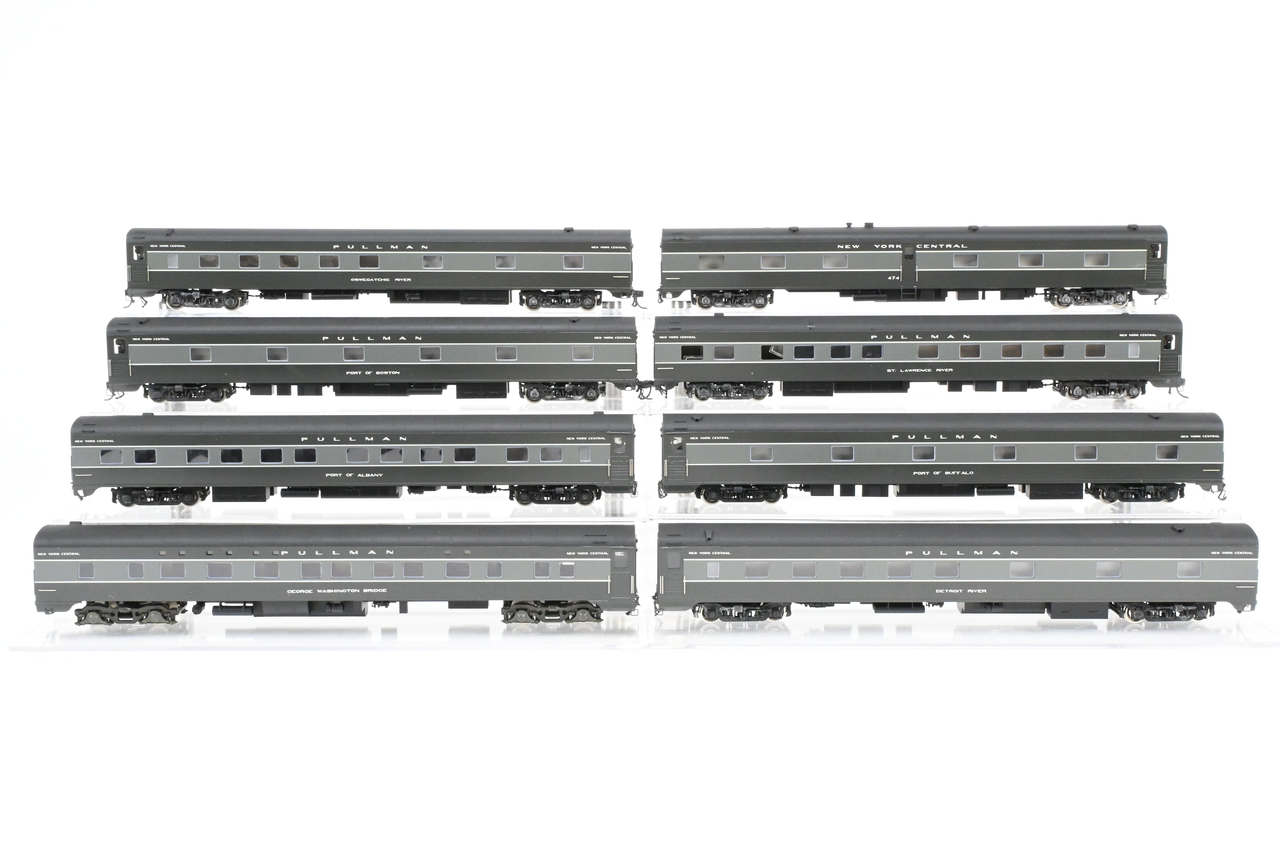 High - Quality HO Scale Brass Erie Limited 8 - Car Set Representing New York Central's 20th Century Limited in 1948, Factory - Painted, Set #2
