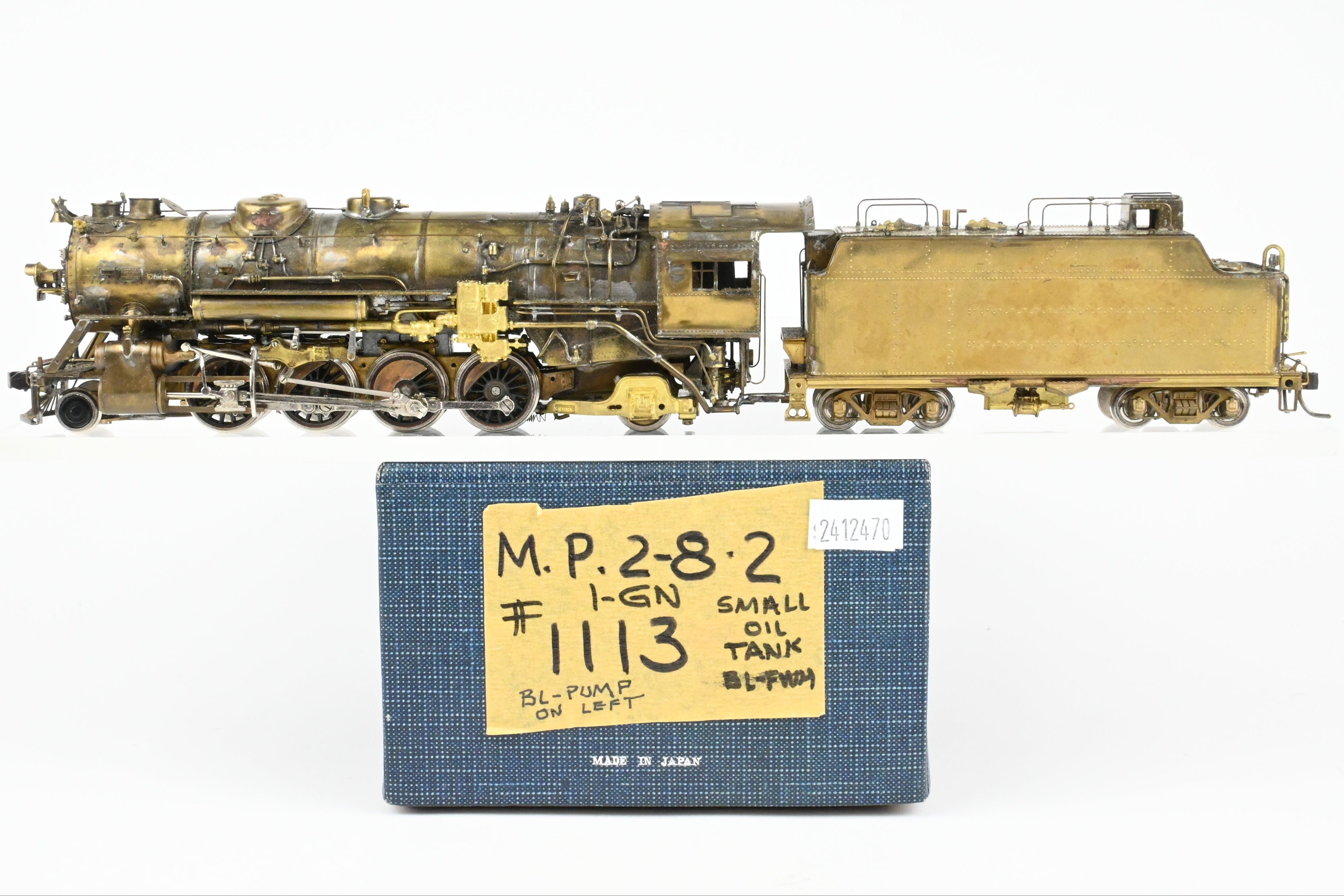 HO Brass Custom Joe G. Collias MP/IGN 2-8-2 No. 1113 One-of-a-Kind Model