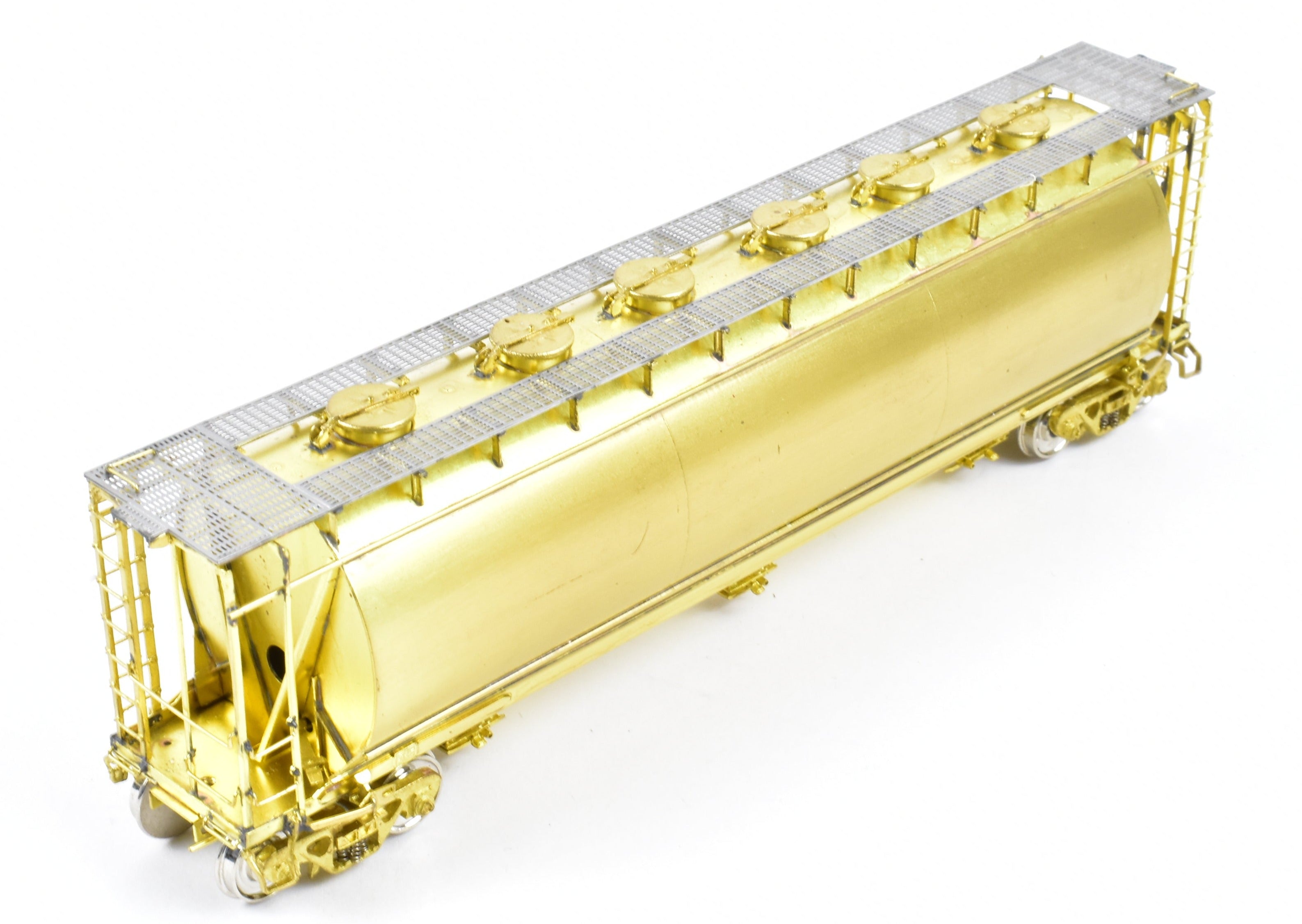 HO Scale Brass Model Train - OMI (Overland Models, Inc.) CB&Q - Burlington Route ACF Cylindrical Covered Hopper for Model Railroad Enthusiasts