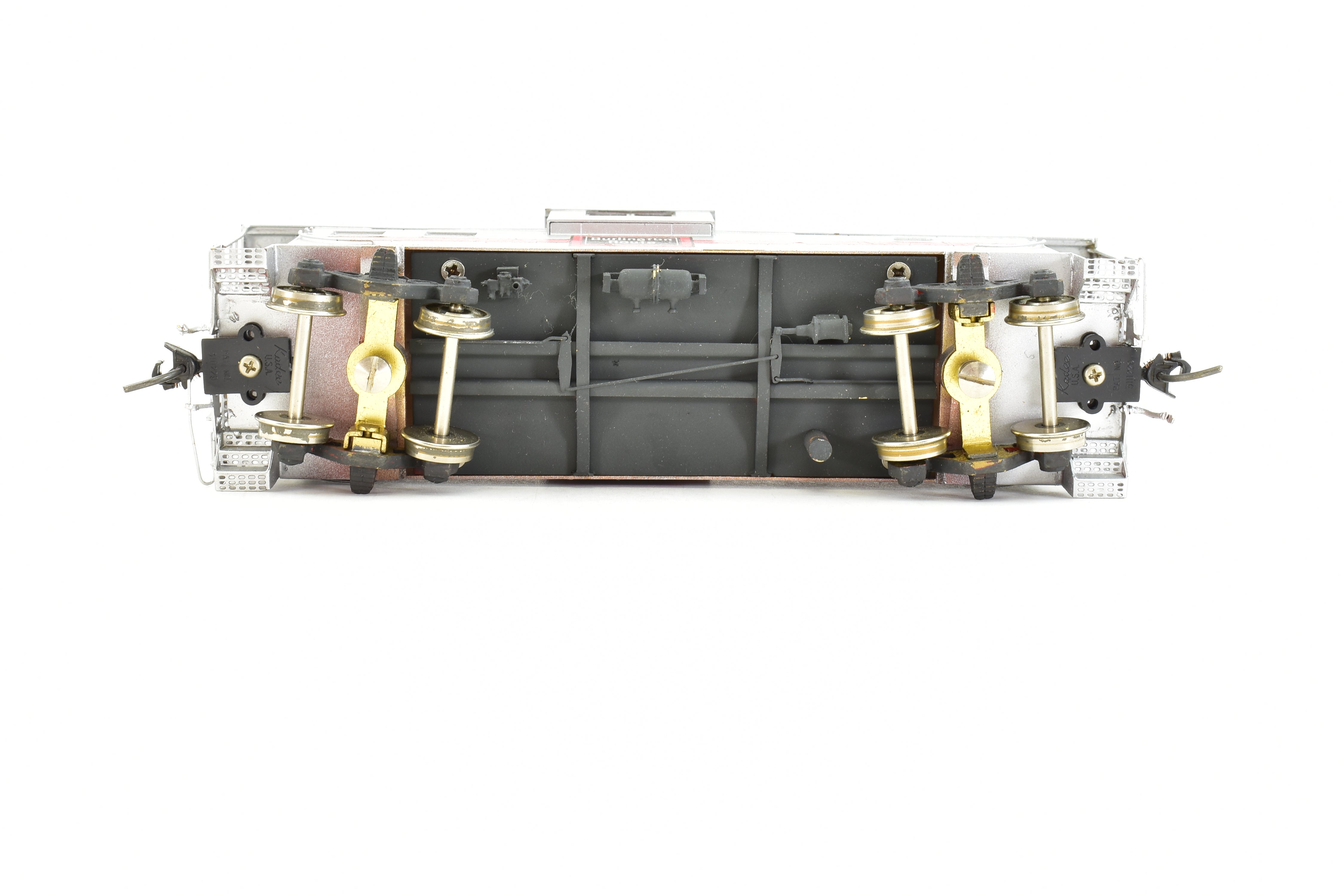 HO Scale Brass Model of Oriental Limited CB&Q - Burlington Route NE - 13 Wide Vision Waycar Steel Caboose CP for Model Train Enthusiasts