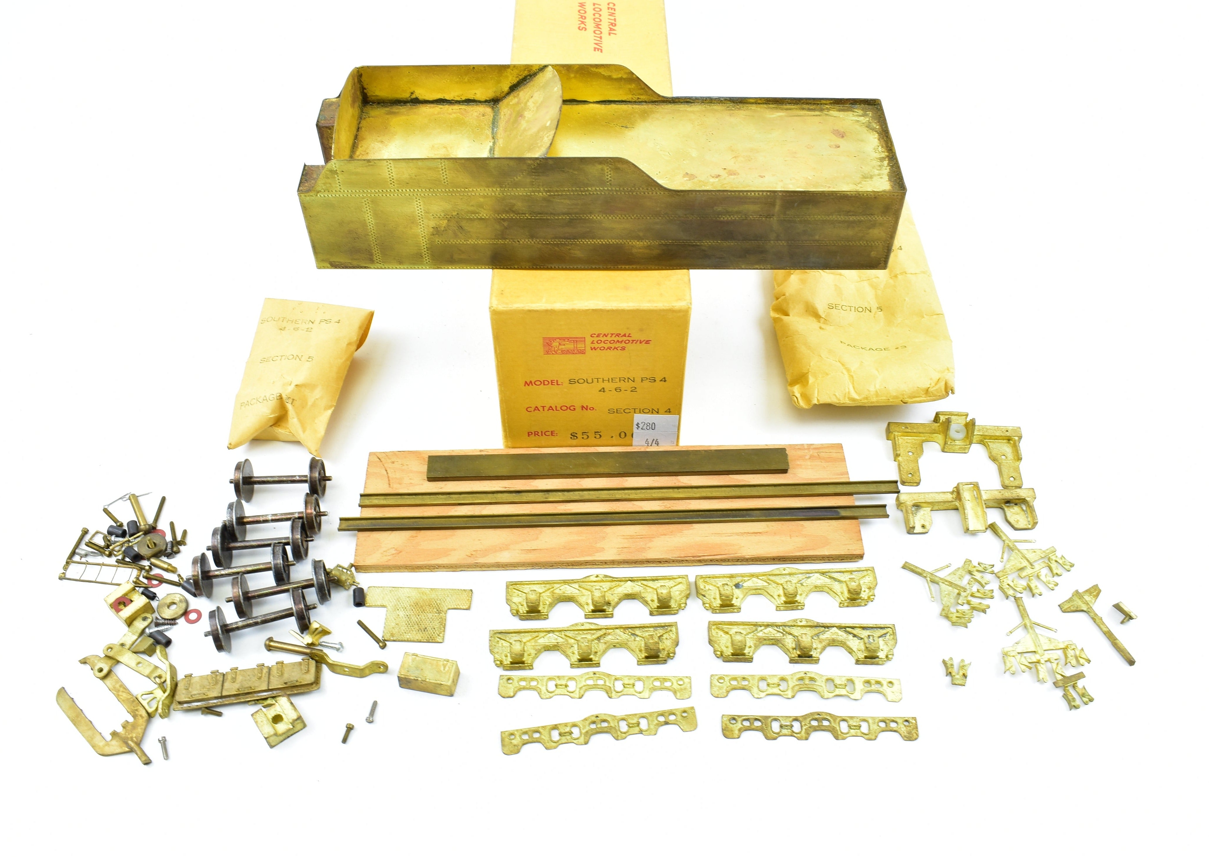 O Scale Brass Central Locomotive Works SOU Southern Railway PS - 4 4 - 6 - 2 Pacific Started Kit