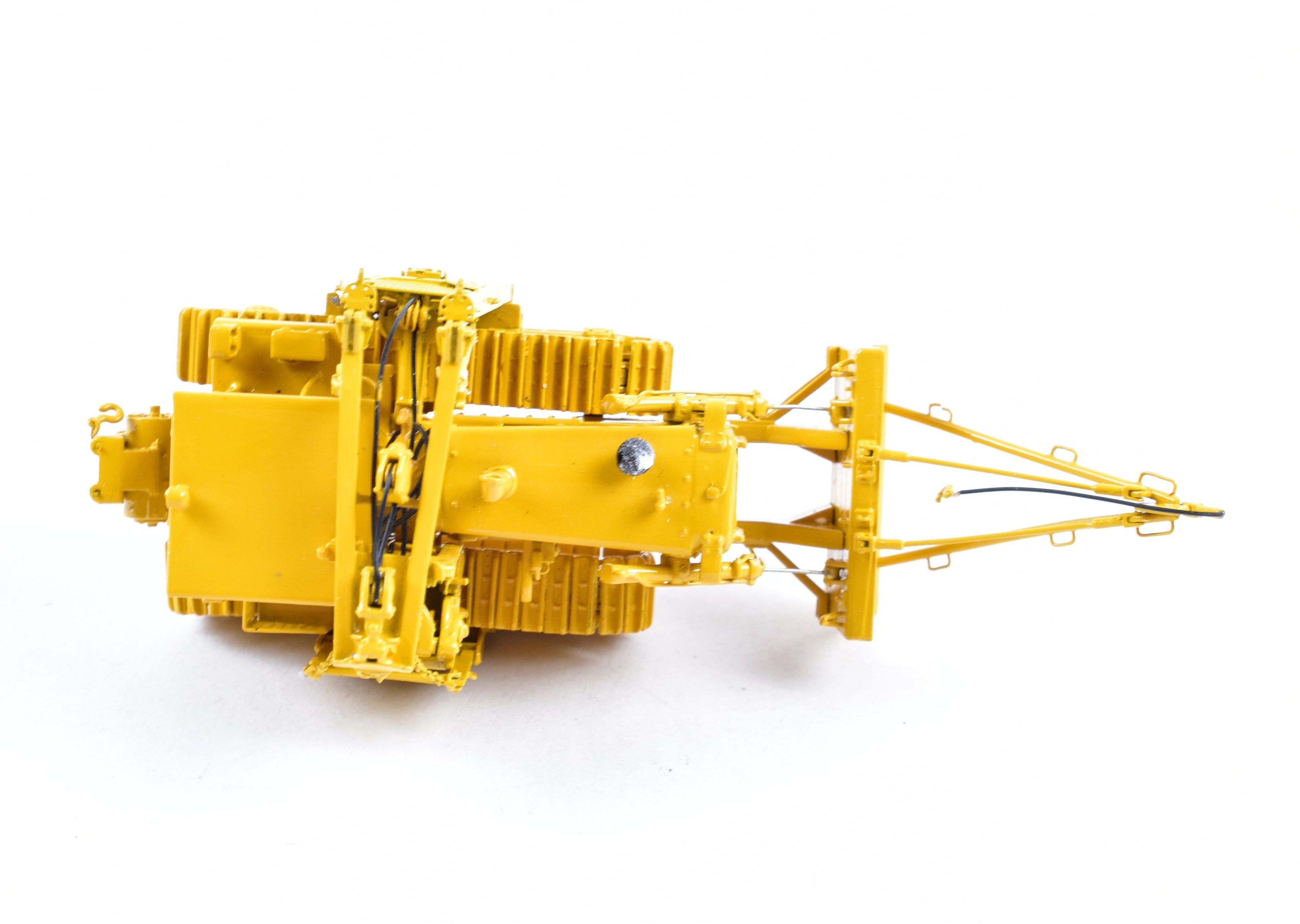 HO Scale Brass Pipe Laying Dozer Model by OMI - Overland Models, Inc. Featuring D&RGW - Denver & Rio Grande Western Design in Factory - Painted FP Yellow