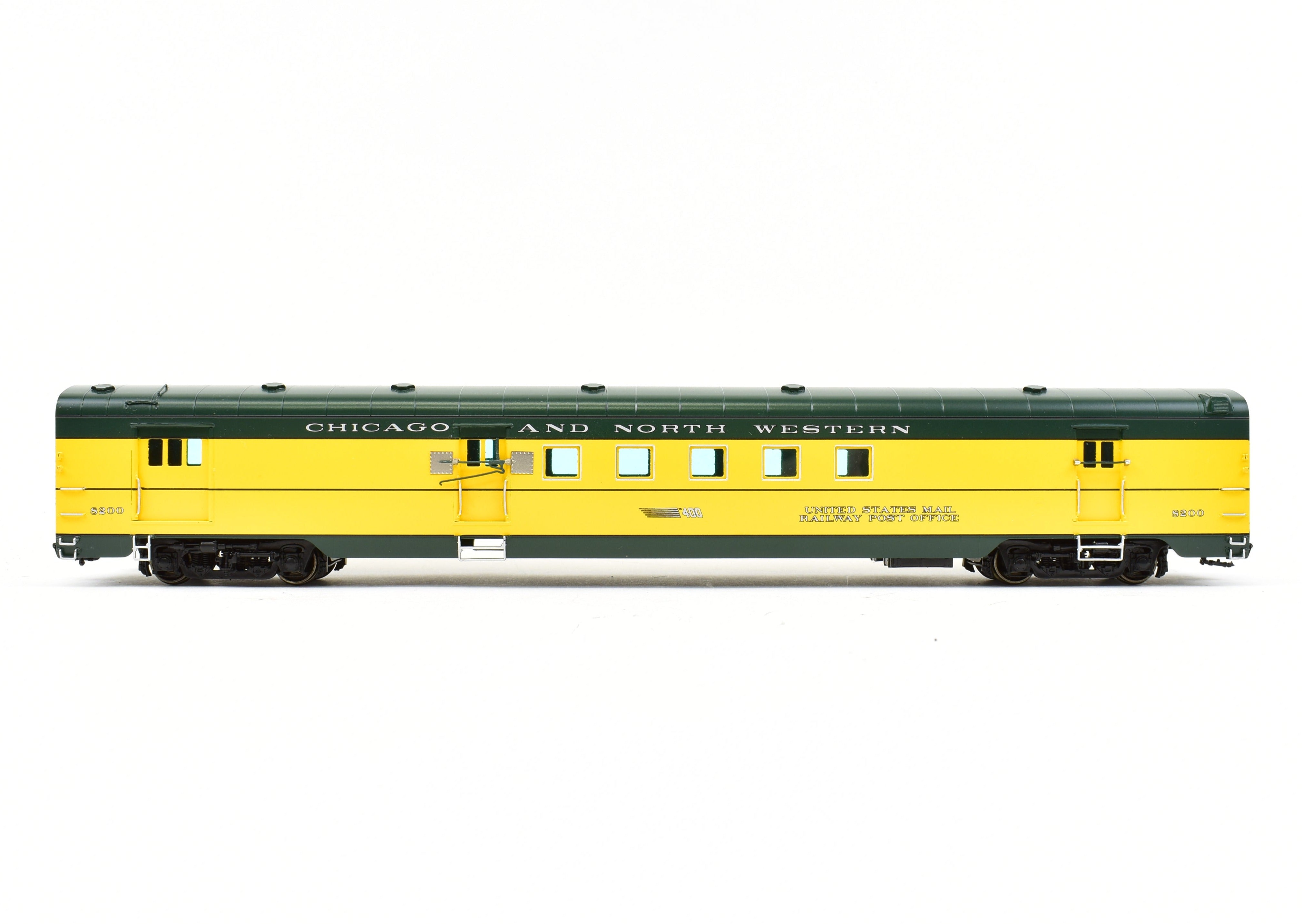 HO Brass C&NW Chicago and North Western 400 60' Mail RPO Baggage Car #8200