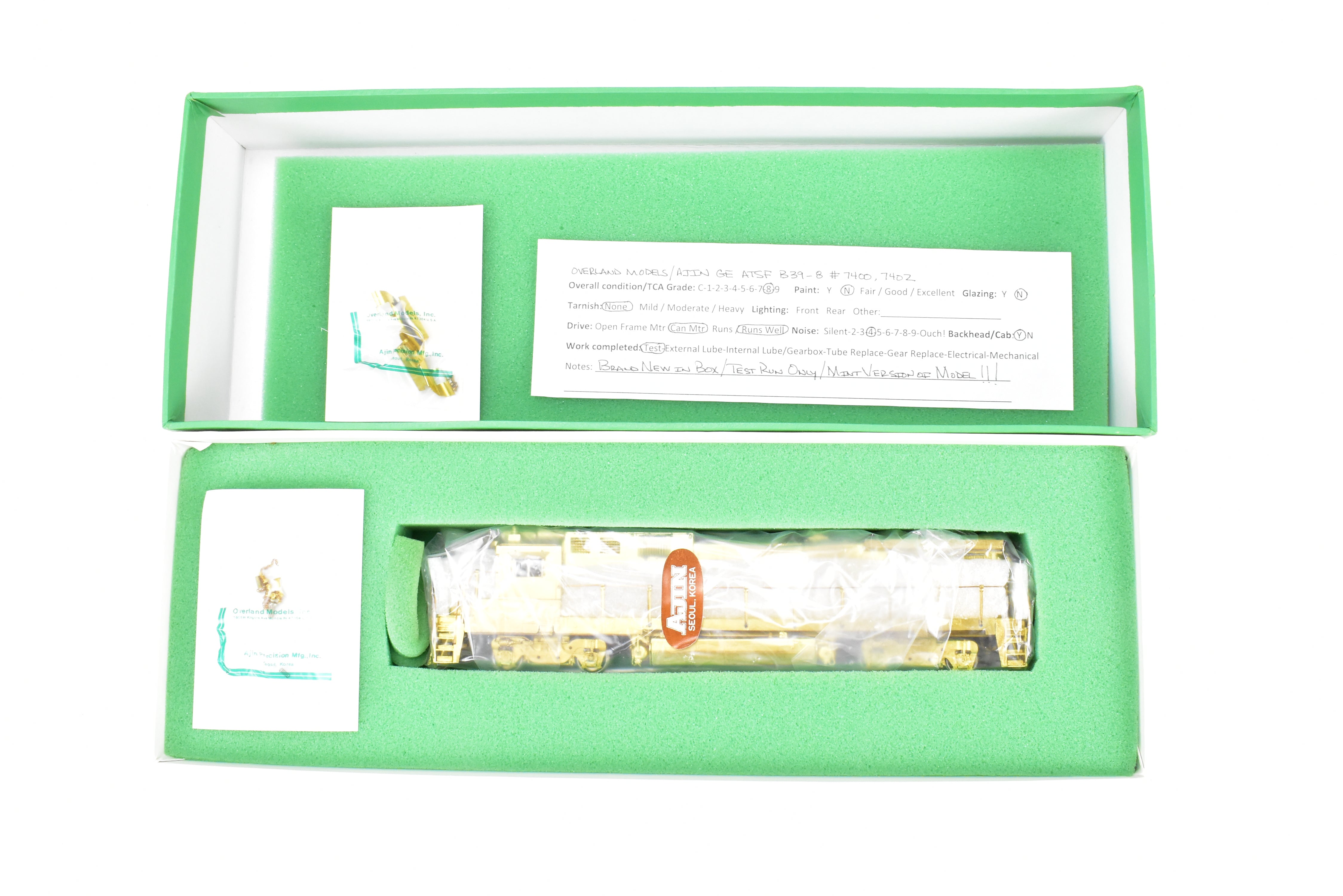 HO Scale Brass Model Train by Overland Models, Inc. - AT&SF Santa Fe GE B39 - 8 Locomotives Nos. 7400 - 7402