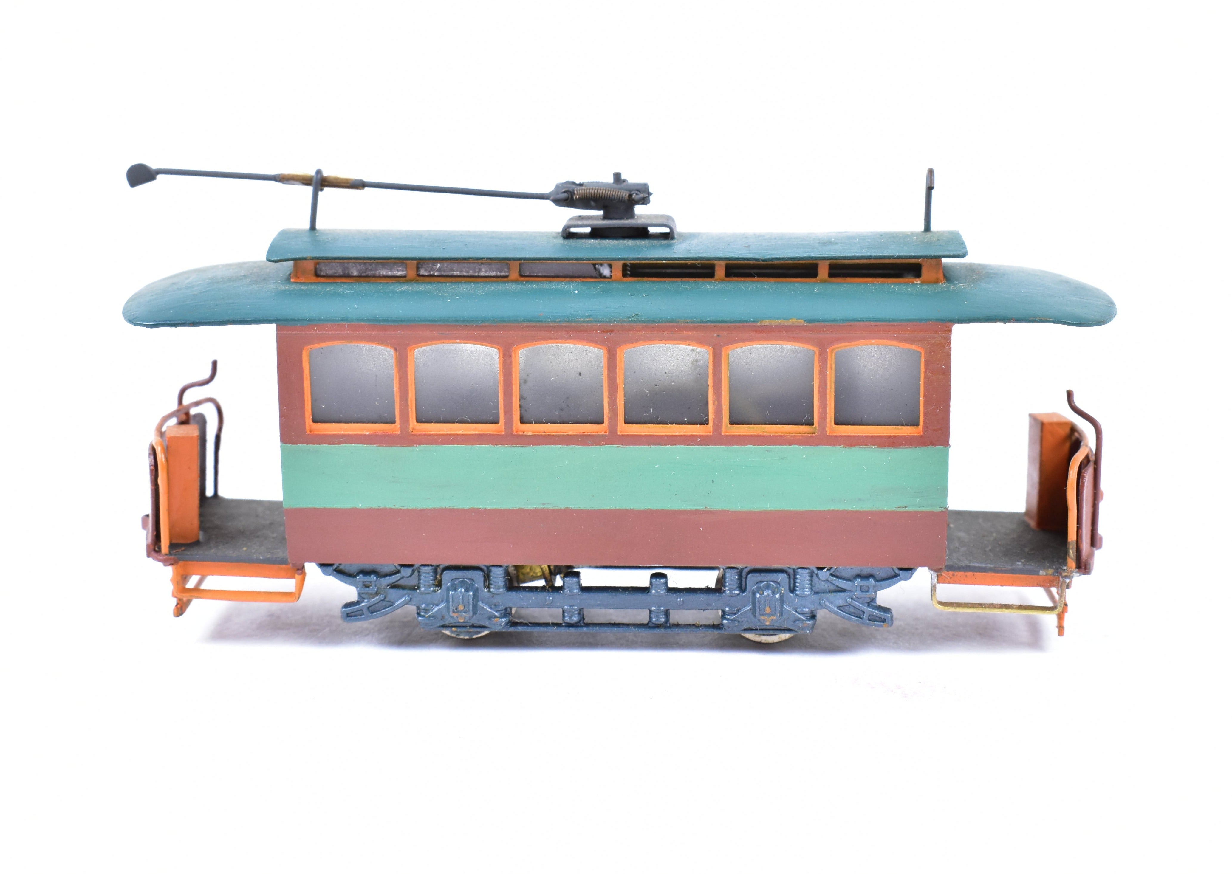 Custom Painted HO Brass Umpco Open End Trolley from 1970s Japan